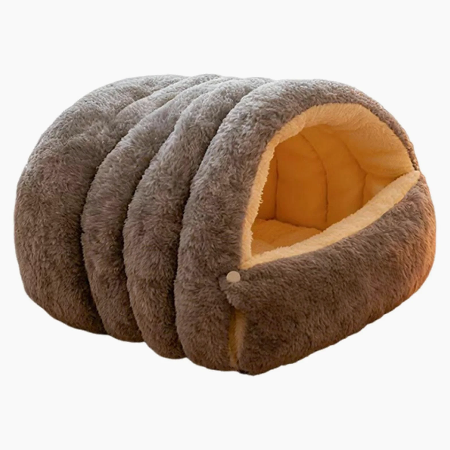 Cama Cueva para Gatos, Cálida, Nido Cerrado para Gatos de Interior, Refugio Suave para Todas, Casa para Que Duerma, Refugio Par, Gris M