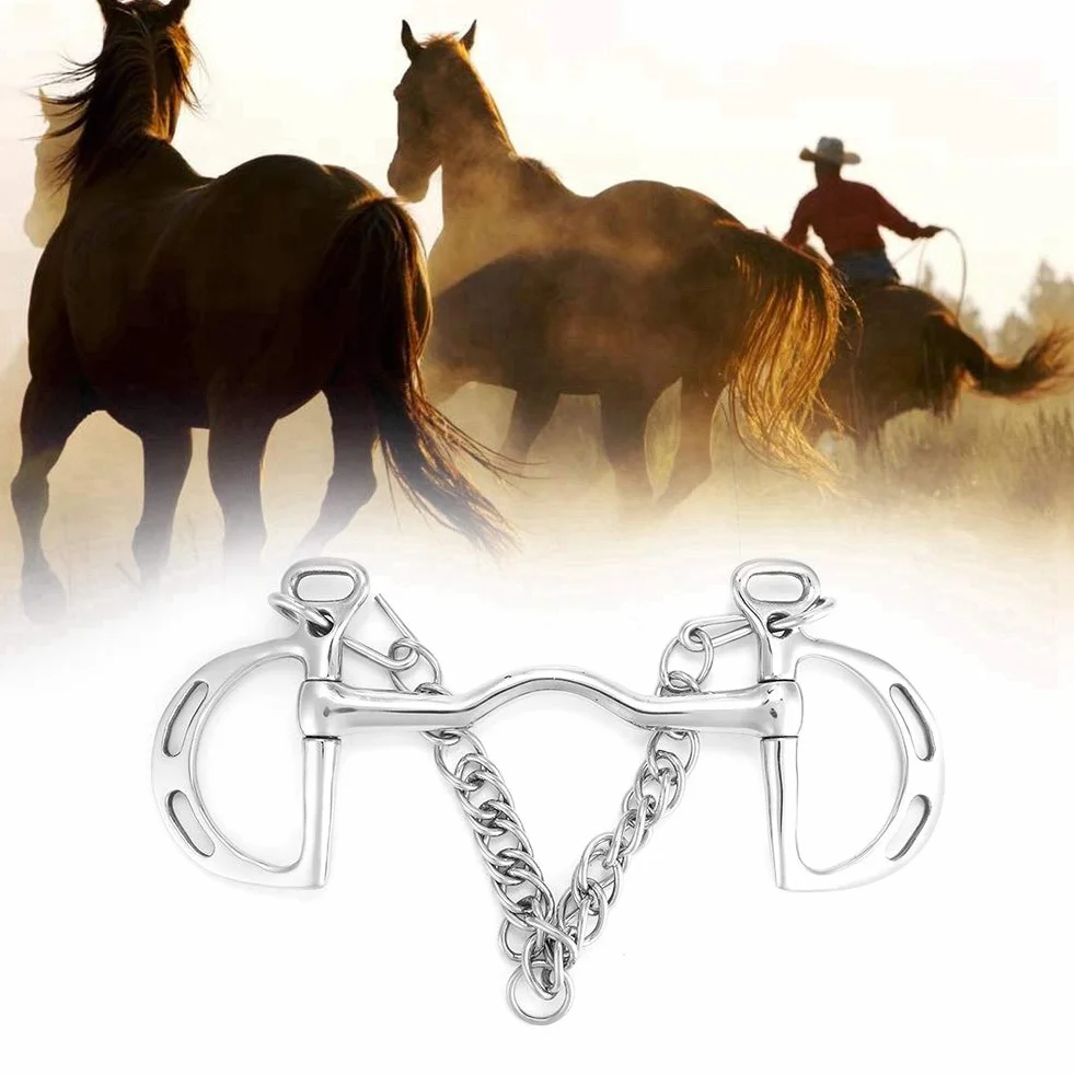 wosume Rodillo de Boca cómodo y Seguro, masticación de Caballos, Cadena de Boca de Caballo Caballo Bocado para Caballo para Uso prolongado(The Horse's Mouth is 125 mm Long)