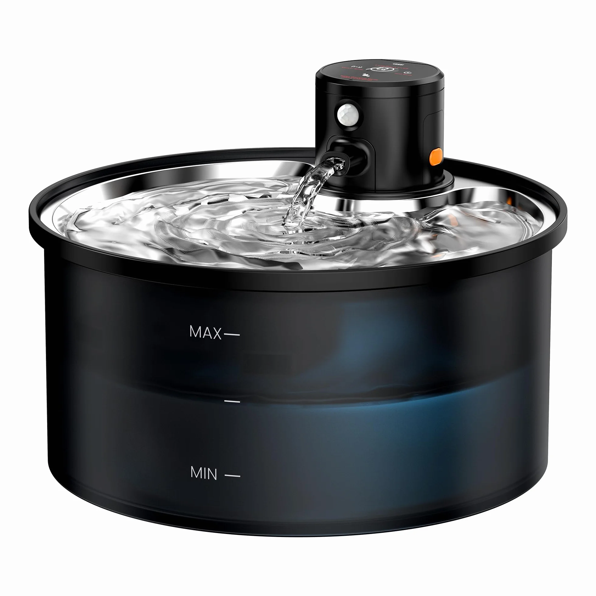 Fuente para Gatos sin Cable: Bebedero Gatos Inalambrico - 3.2L Fuente Gato con Sensor de Movimiento - Automatico Dispensador Agua Gato con Bateria 4000mAh Recargable - Inoxidable Bandeja para Beber