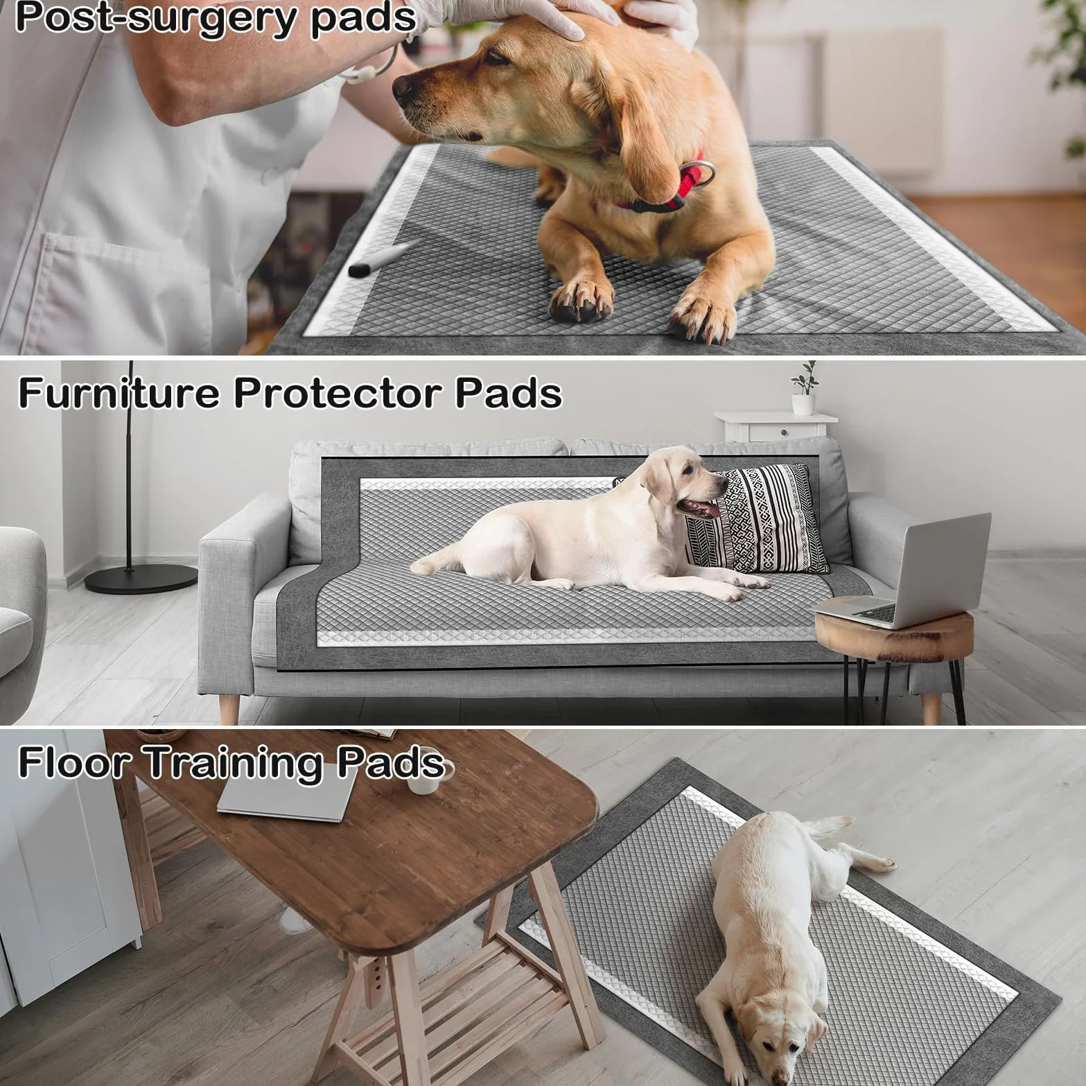 MIZOK Almohadillas de carbono para orina de perro de 71 x 86 cm, 40 unidades
