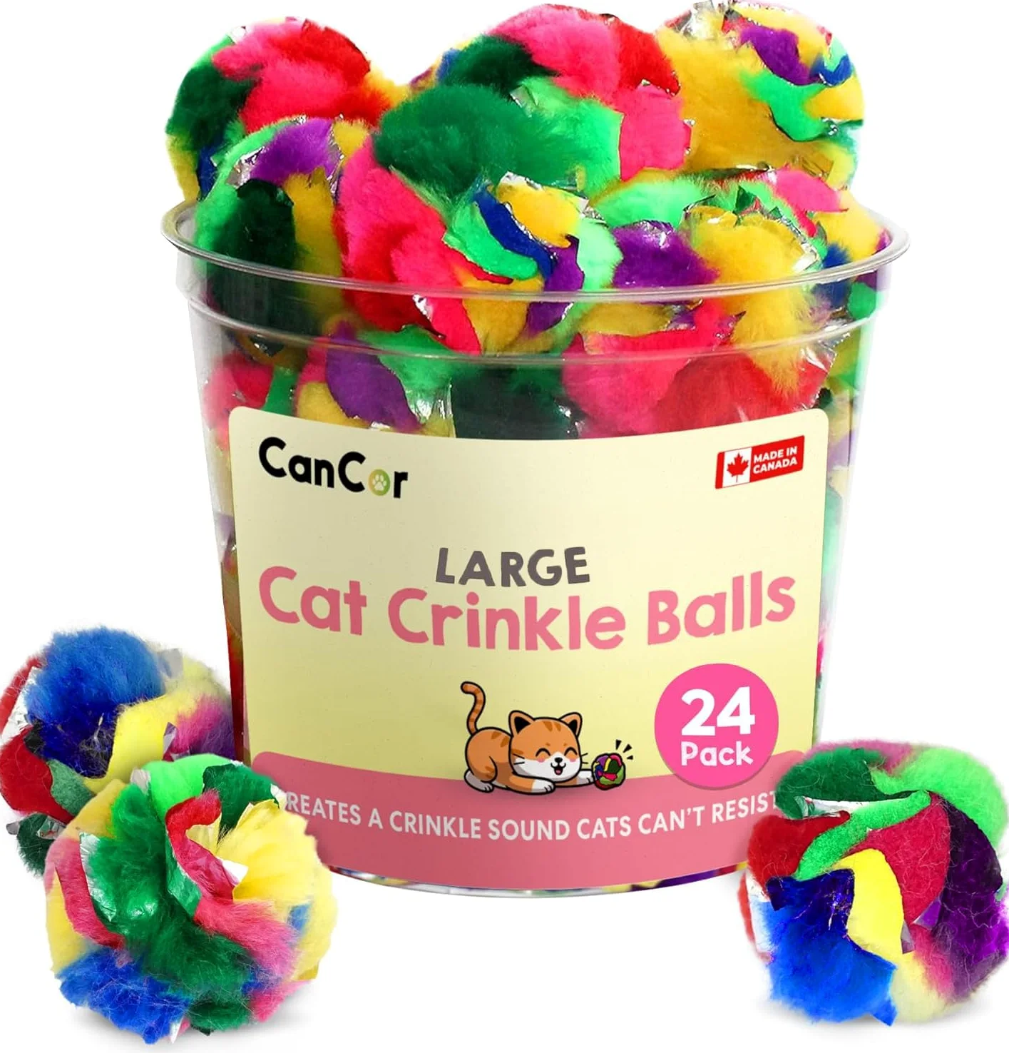 cancor innovaciones Crinkle Ball Cat Toy
