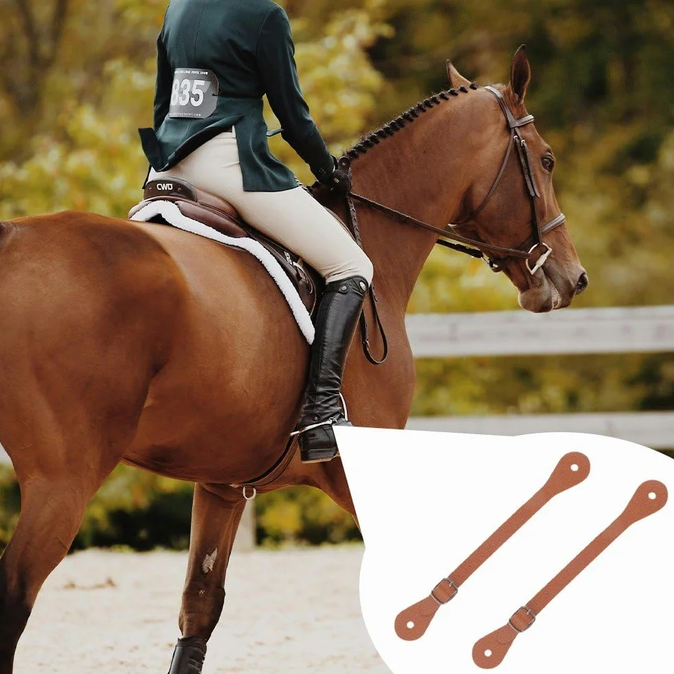 Correas para Espuelas Hrippy 1 Par Cinturón con Hebilla Ajustables para Botas Ecuestres