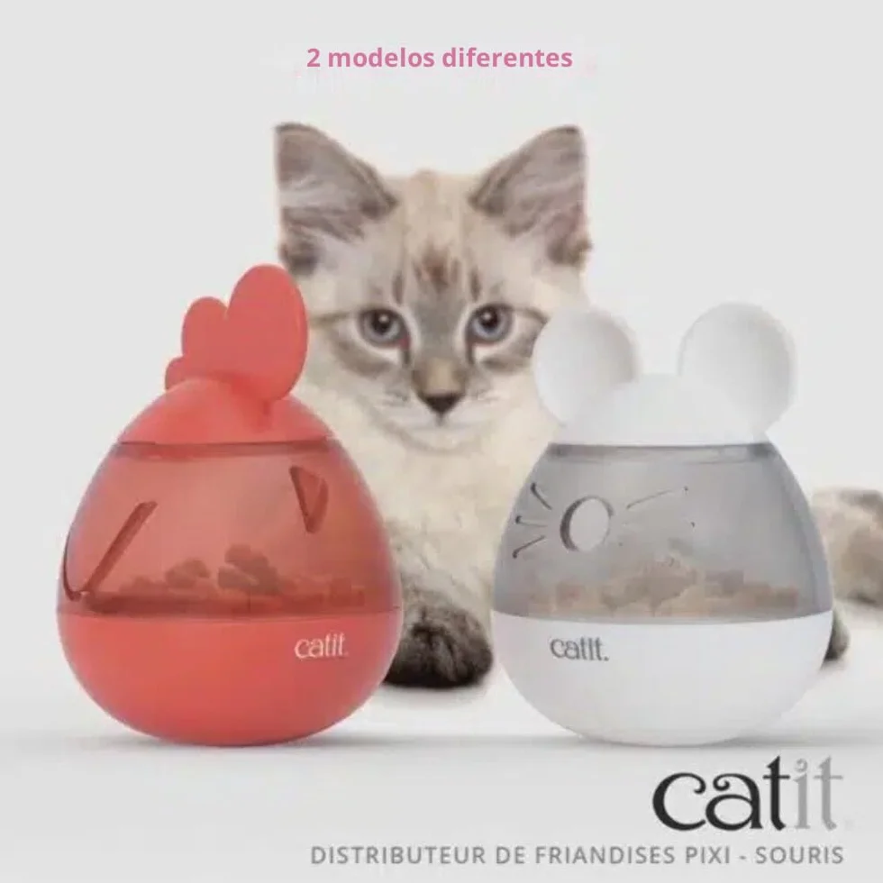 Catit PIXI Dispensador de Snacks para Gatos, ratón