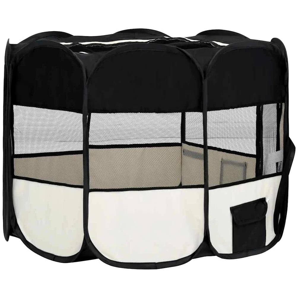 Parque plegable para cachorros, 90 x 90 x 58 cm, caja portátil para perros y cachorros, ideal para entrenamiento y juego, interior y exterior