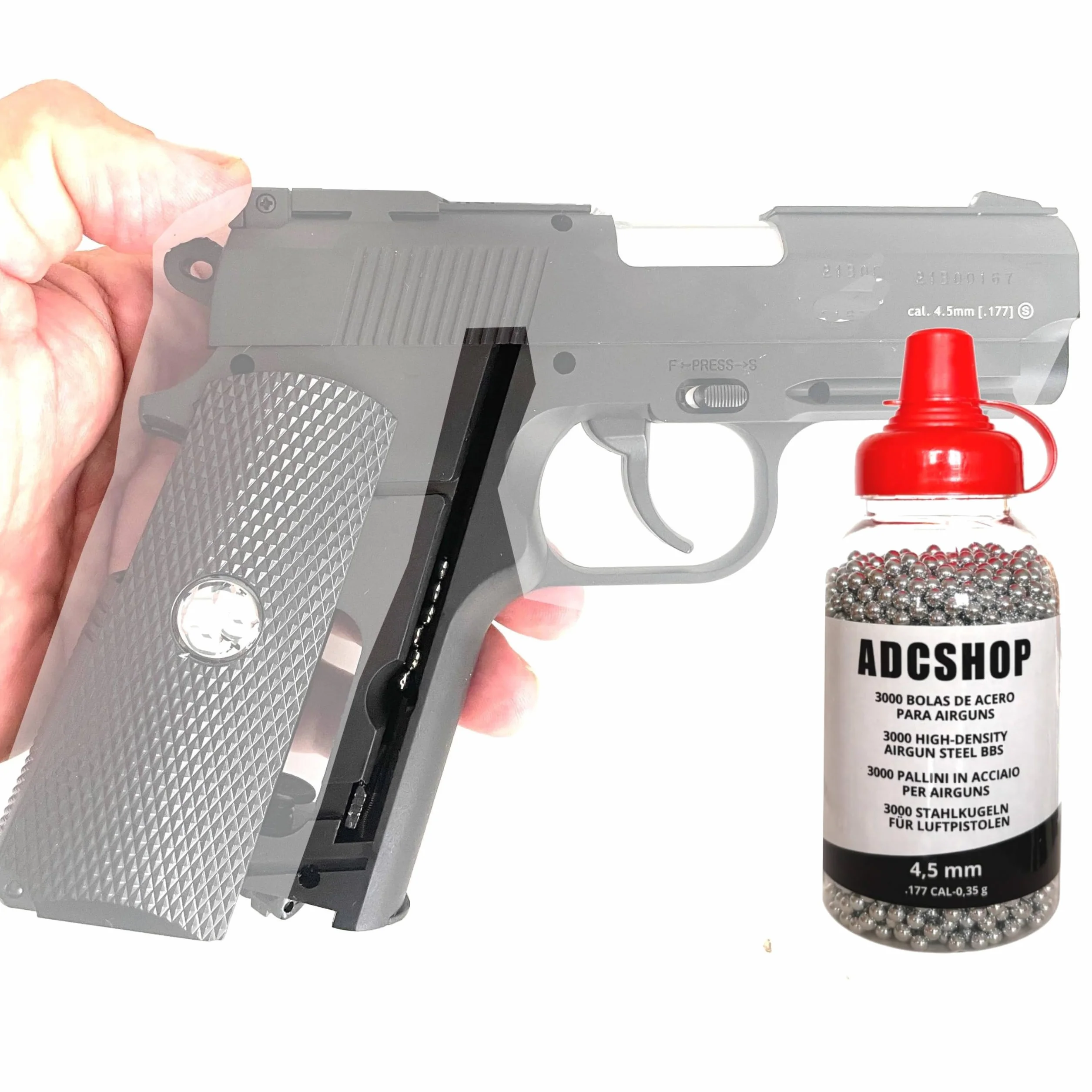 Bolas de Acero Calibre 4.5 mm 3000 Unidades para Pistolas Aire Comprimido CO2