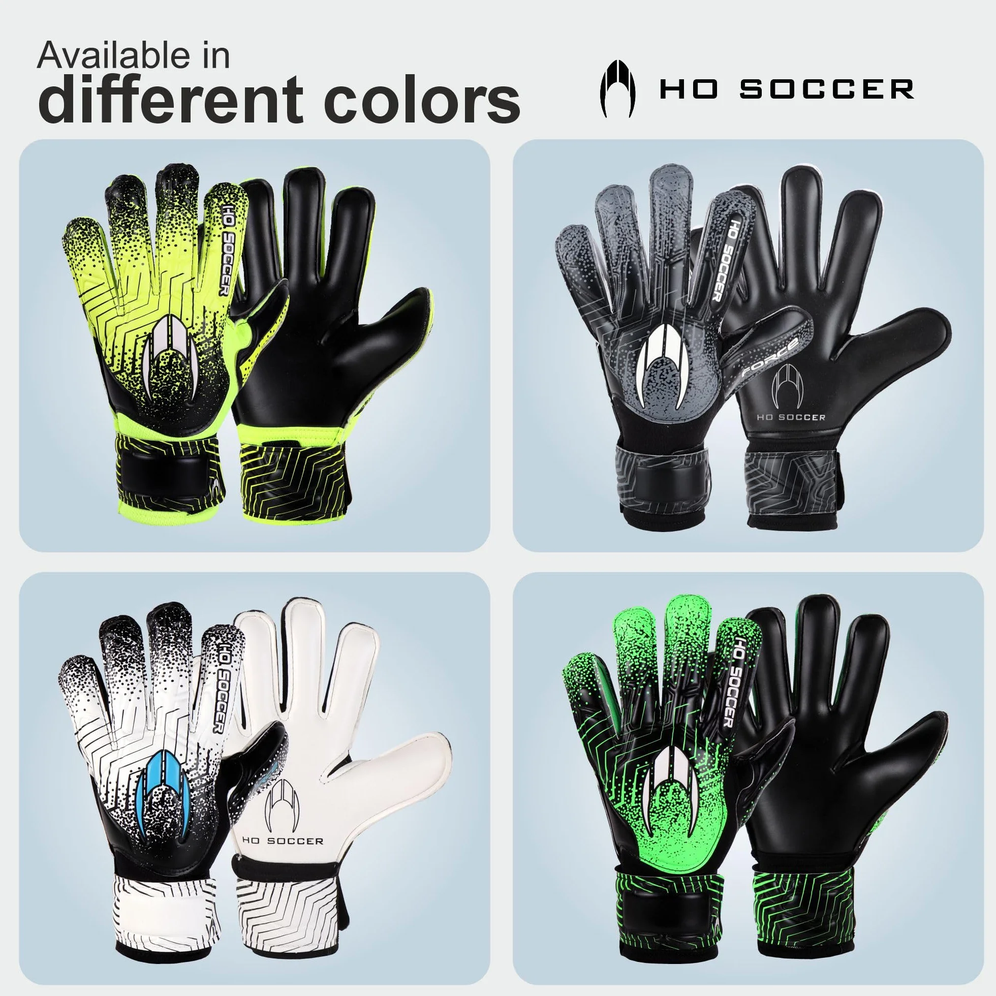 HO Soccer Force Black Guantes de Portero Niños