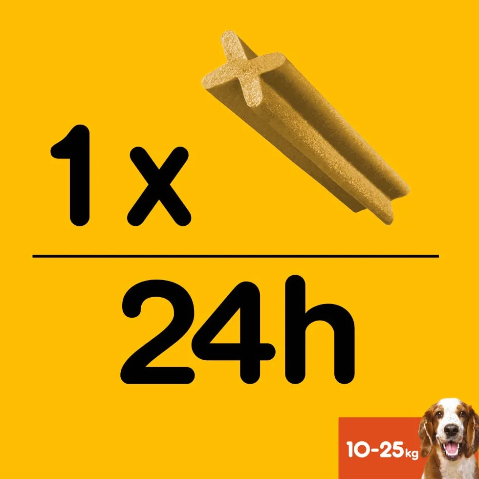 Pedigree Dentastix Snack Dental para la Higiene Oral de Perros Medianos (1 Pack de 56ud)