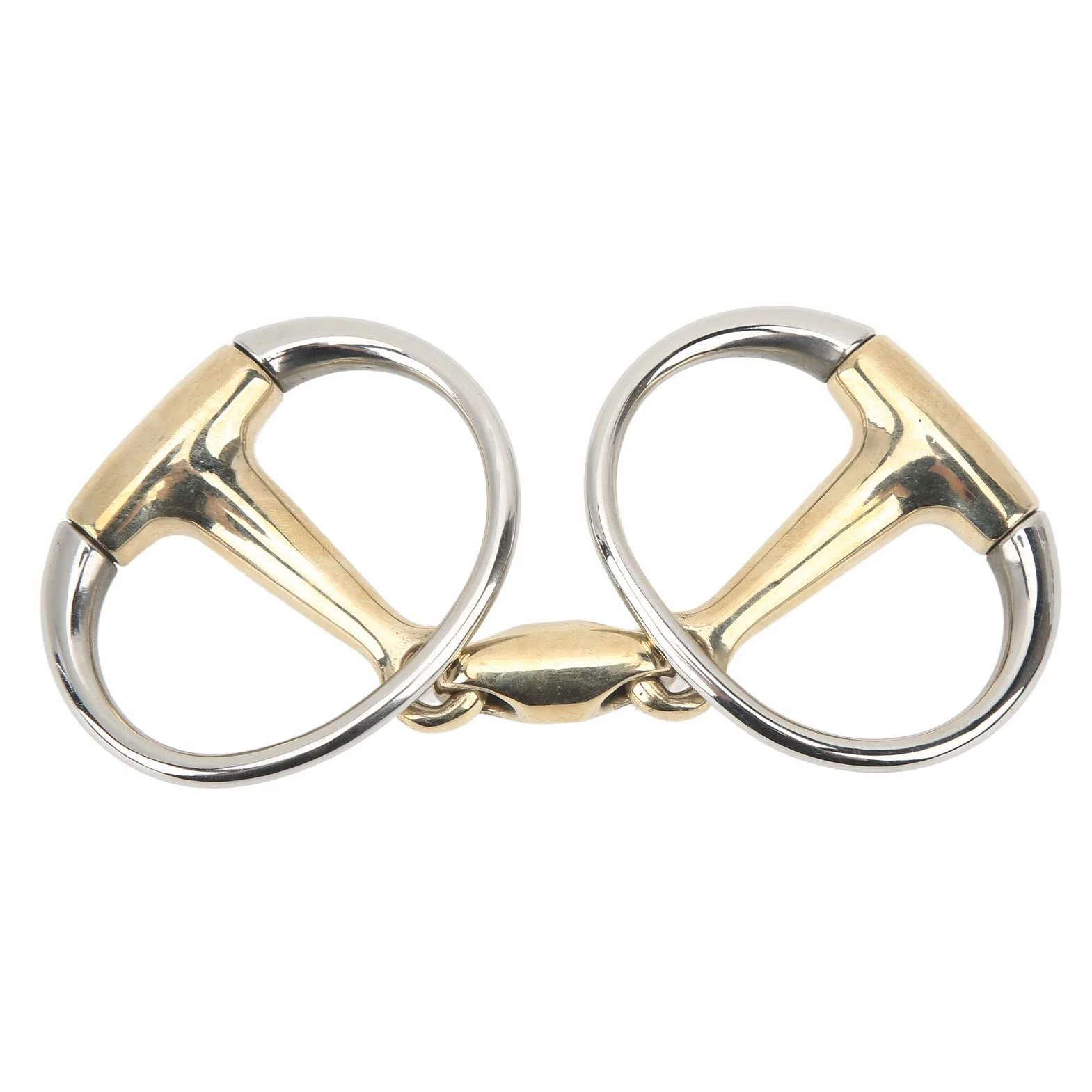 Caballo Anillos Snaffle bit, Acero Inoxidable Caballo Boca bit, Cobre Bisagra Caballo Anillos Sueltos Curvo Ángulo Lozenge para Regalos al Aire Libre