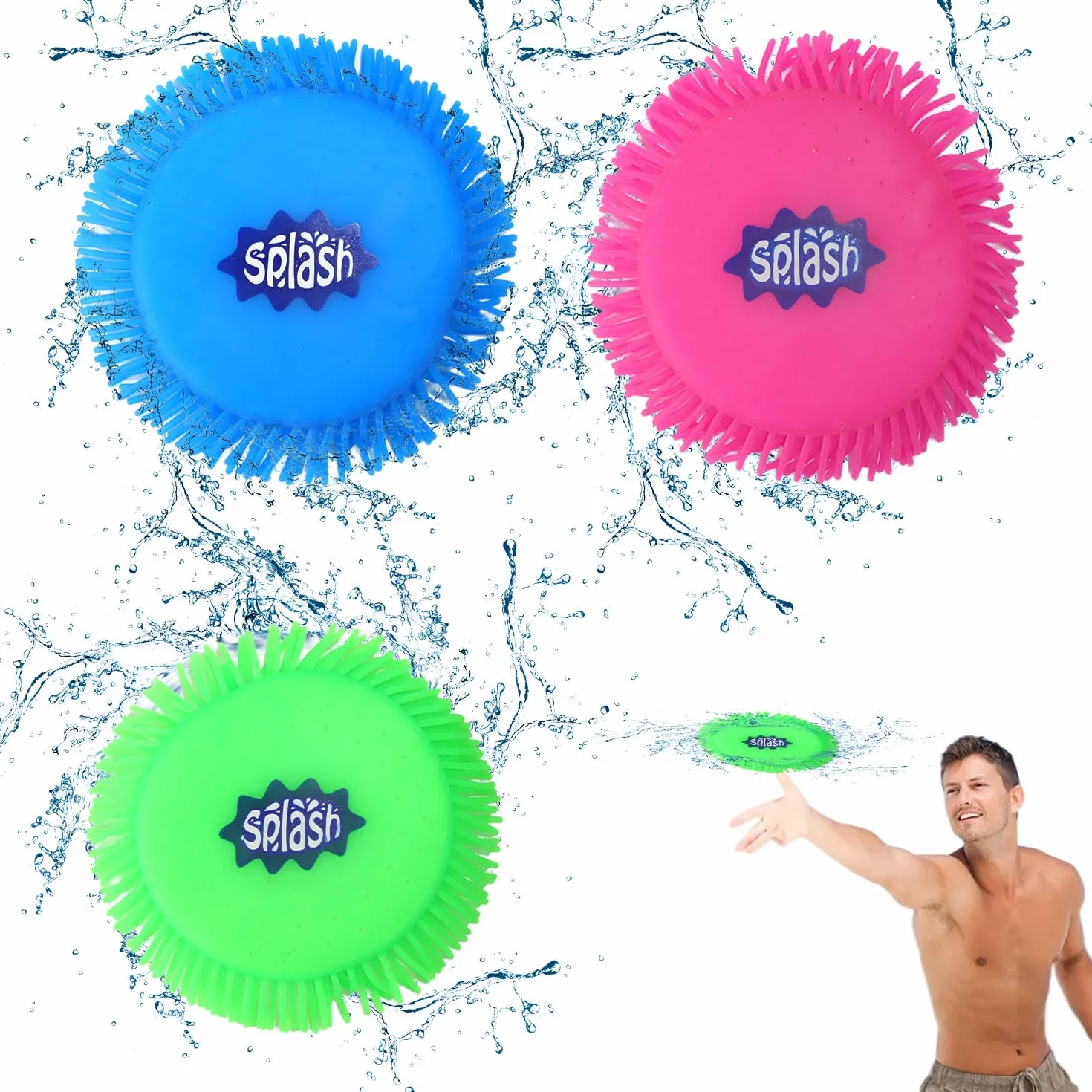 Juguete de Disco Volador de Agua, Splash Disc, Frisbee Suave para Niños, Esponja TPR