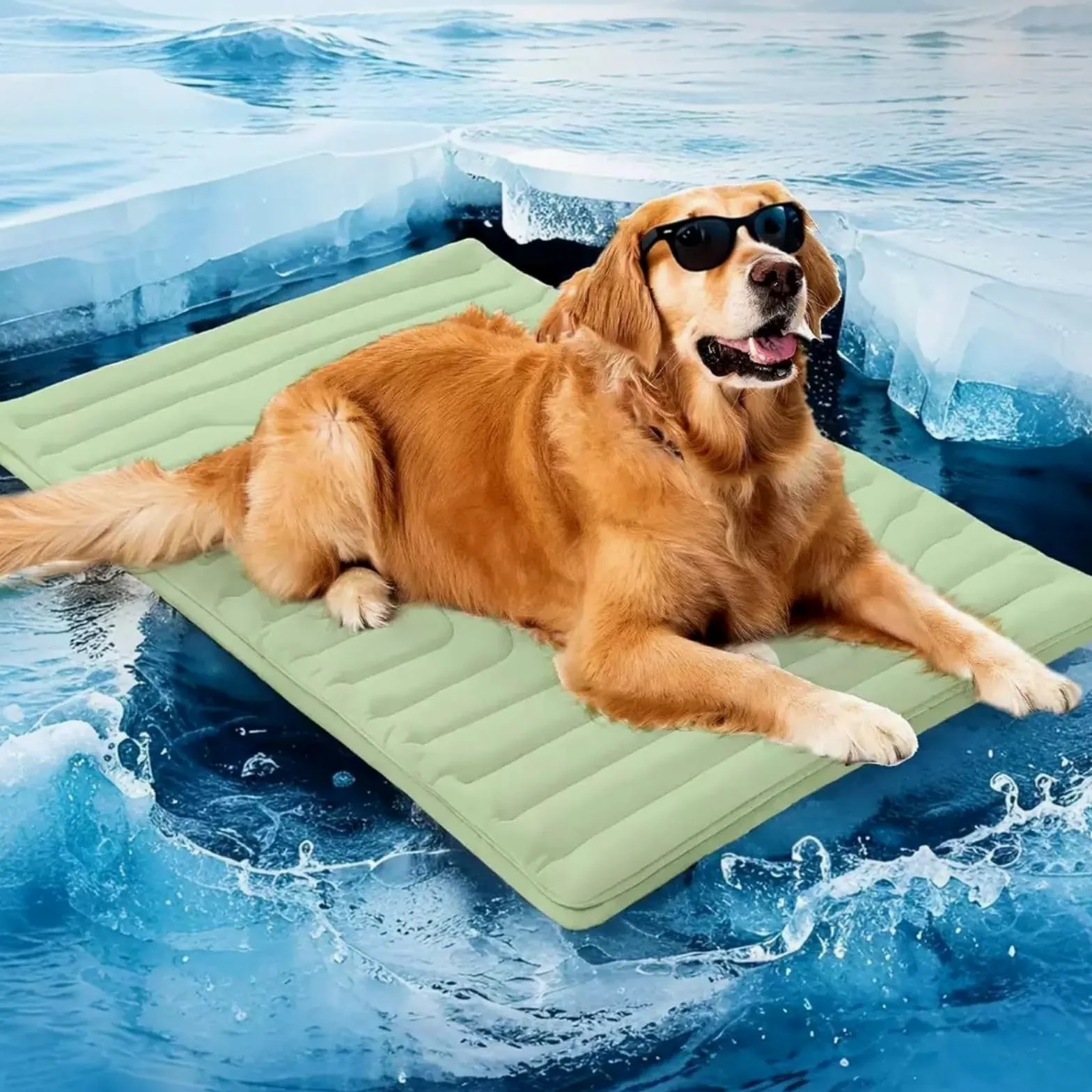 Alfombrilla de refrigeración para perros, gatos, manta para perros, cama portátil para verano, antideslizante, lavable, ideal para uso en interiores y exteriores