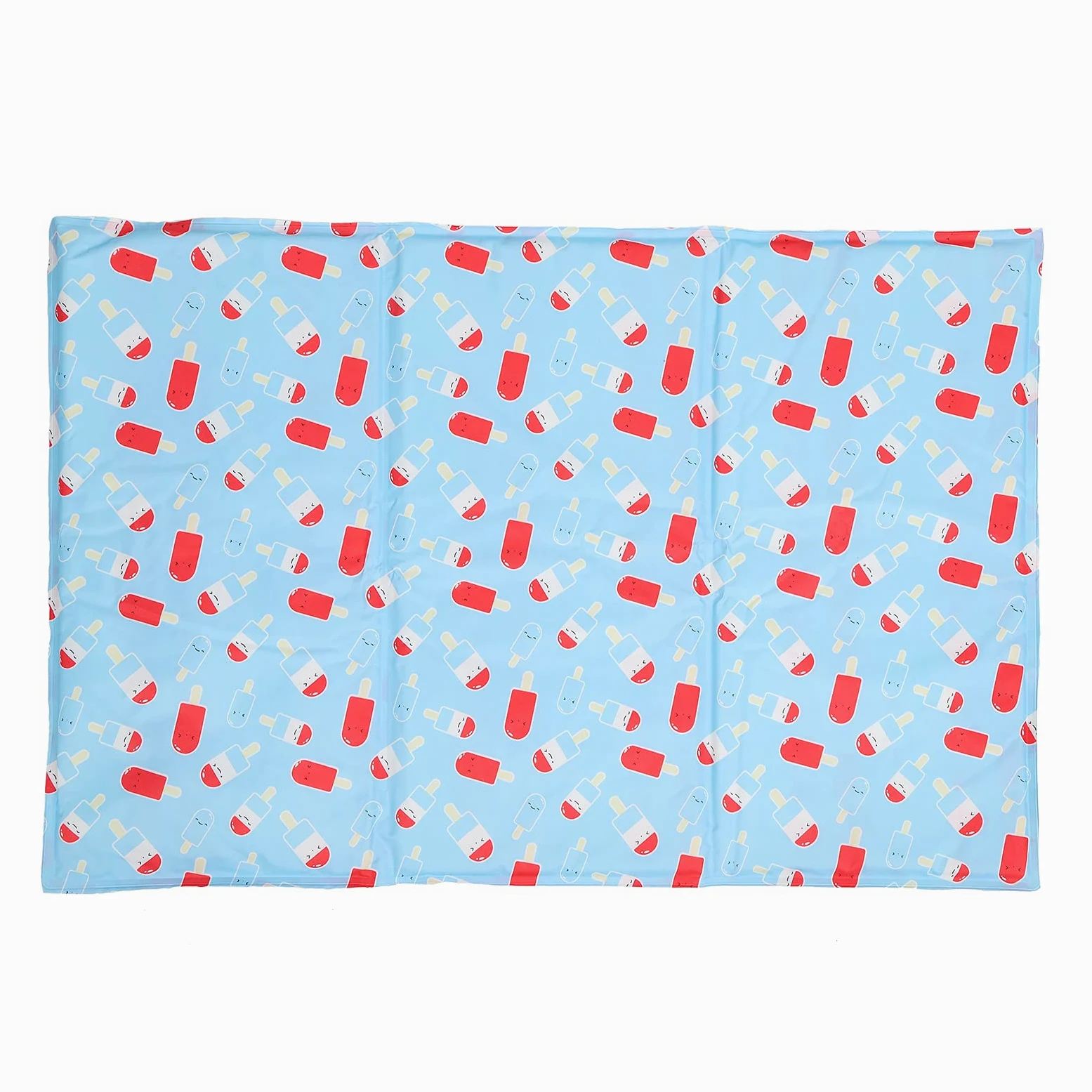 Esterilla refrigerante para mascotas, almohadilla refrigerante de gel para perros y gatos, manta fresca con dibujos animados para climas calurosos, malla transpirable con fibra de (XL: 71*111cm)