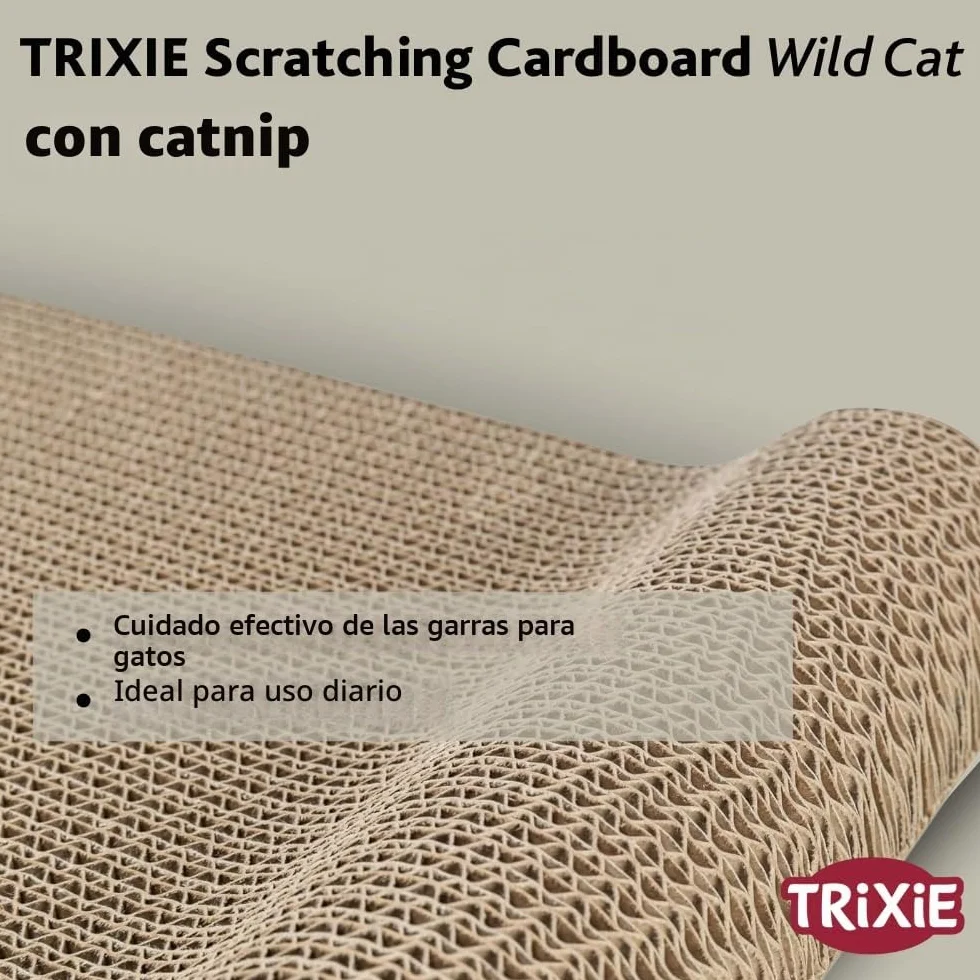 Trixie Wild Cat arañazos cartón, 41 x 24 x 7 cm), color rojo