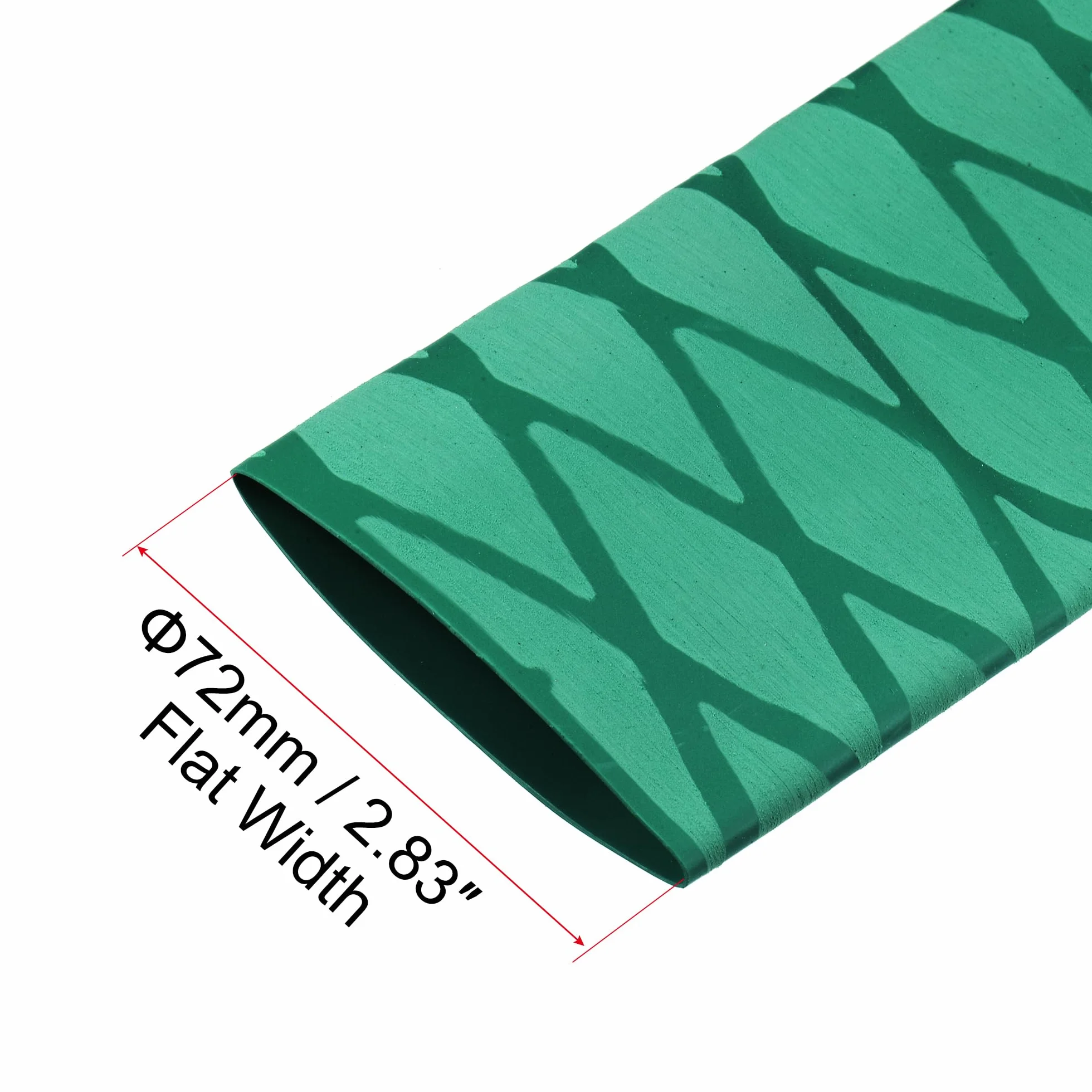 sourcing map Envoltura Tubería Retráctil para Pescar Cañas, 45mm 72mm 3.3pies 1.8:1 Verde
