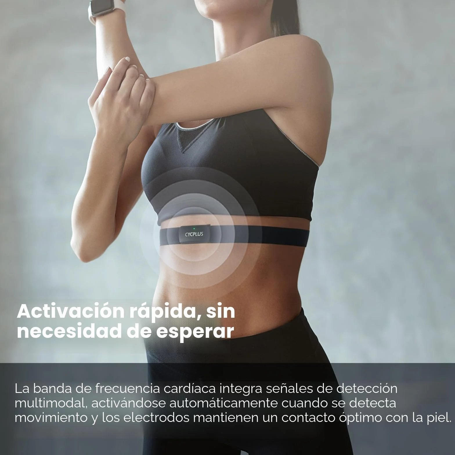 CYCPLUS H2Pro Monitor de Frecuencia Cardíaca Banda Torácica Bluetooth ANT+ IPX7 Impermeable 500h Batería
