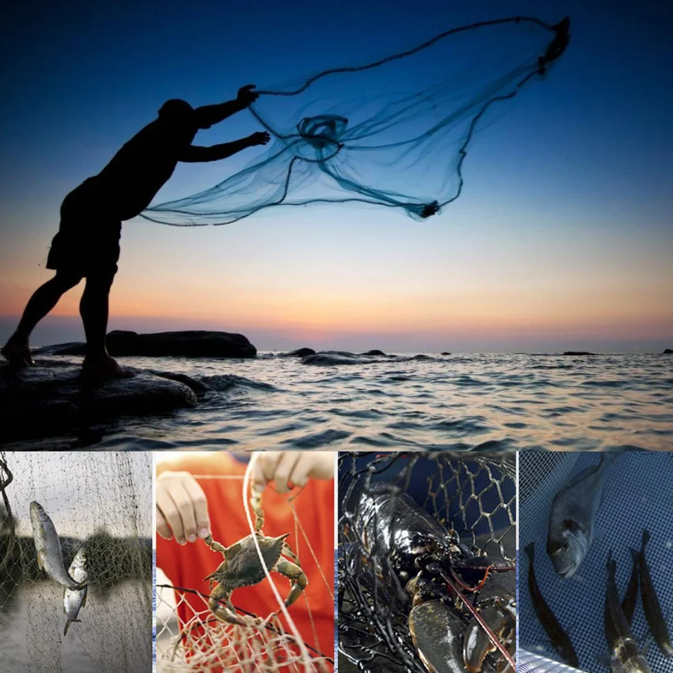 Red de Pesca Portátil y Duradero para Lanzar a Mano
