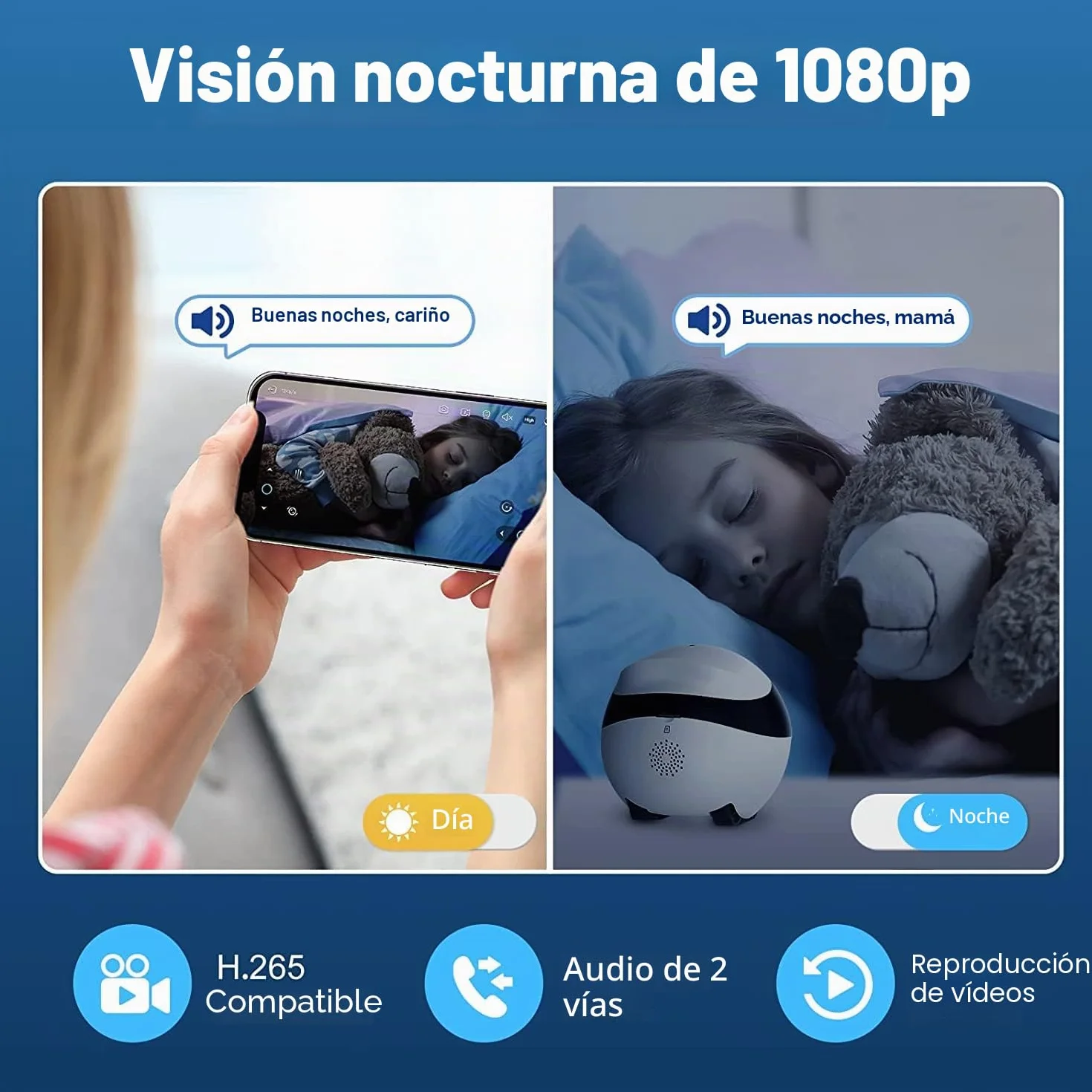 Enabot Móvil Cámara de Vigilancia WiFi Interior inalámbrica,1080P FHD Cámaras de Vigilancia,Visión Nocturna,Audio Bidireccional,Detección de Movimiento,Control Remoto,óptima para Bebé/Mascota/Anciano