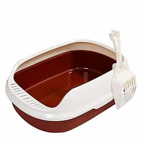 Cajas de Arena Mascota Perro Inodoro Gato Caja de Arena Caja Gato Perro Bandeja de Peluche Anti-Splash Toilette con la bastilla de Gato Pala Puppy Cat Indoor Home Sandbox Arenero ​Gatos