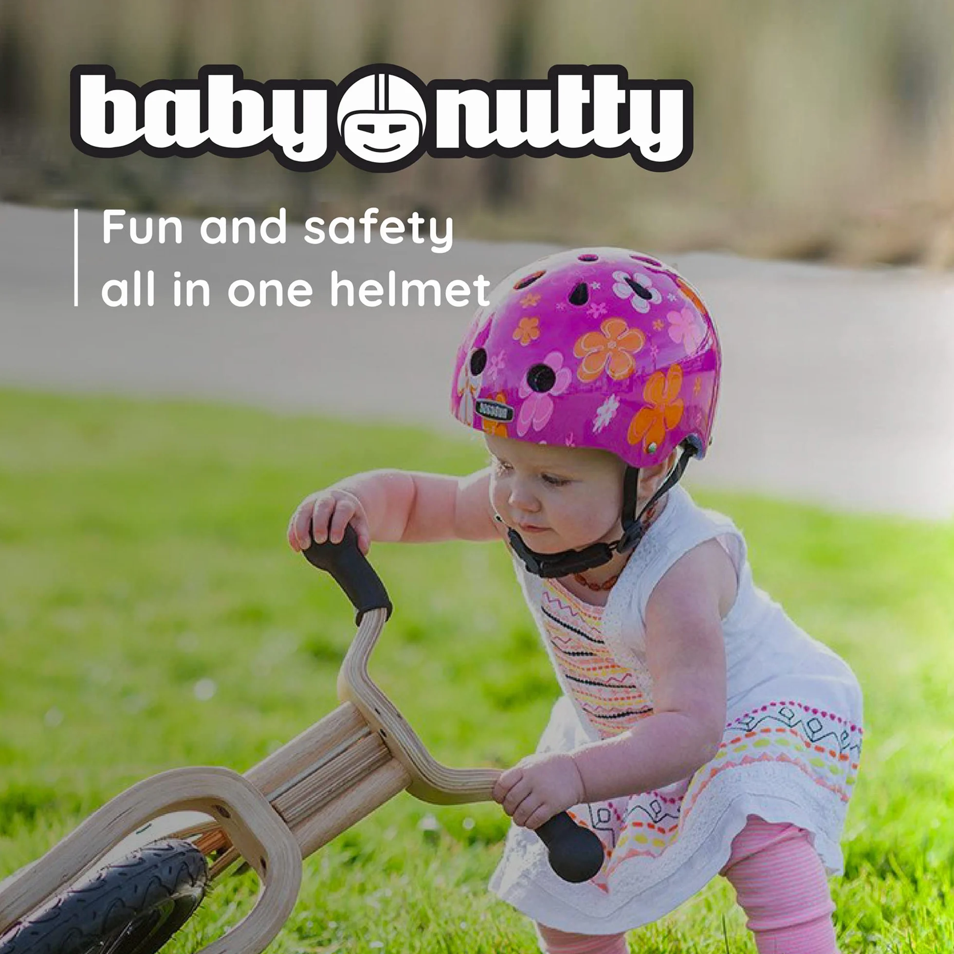 Nutcase Kinder Fahrradhelm Baby Nutty Gloss XXS 47-50 cm Very Berry