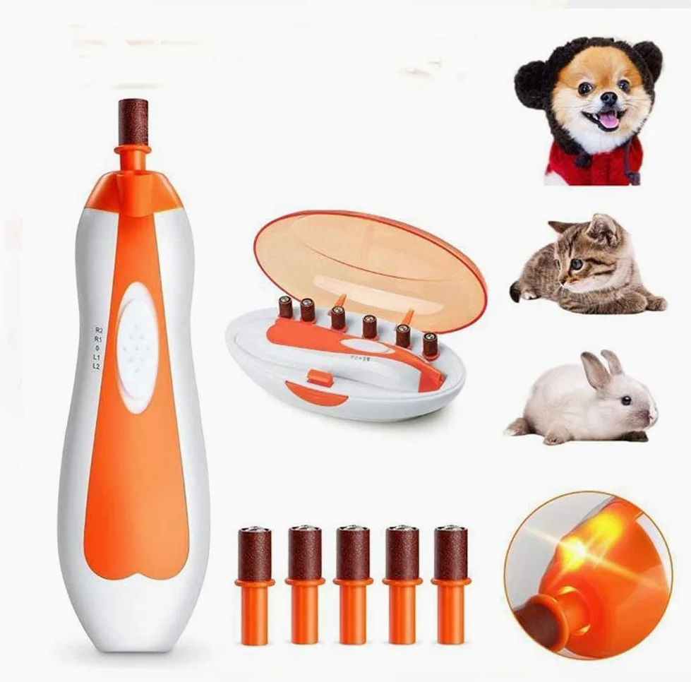 Pet Nail Grinder Papa eléctrica Trimerador Clipper Pequeño Medio Medio Perros Gatos Pequeños Animales Portátiles Patas Sin Dolor Impirt PAWAS Corte de Aseo
