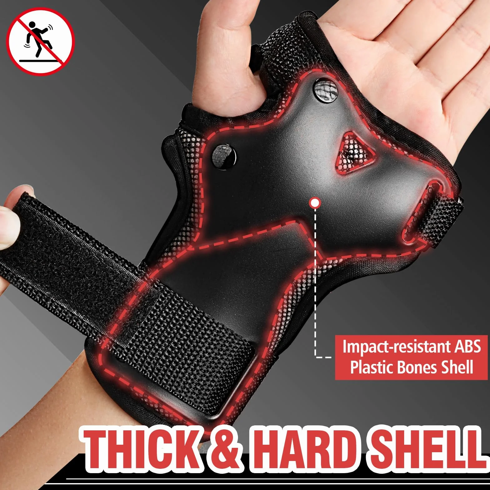 Muñequera protectora para patinaje, monopatín, snowboard, esquí, motocross