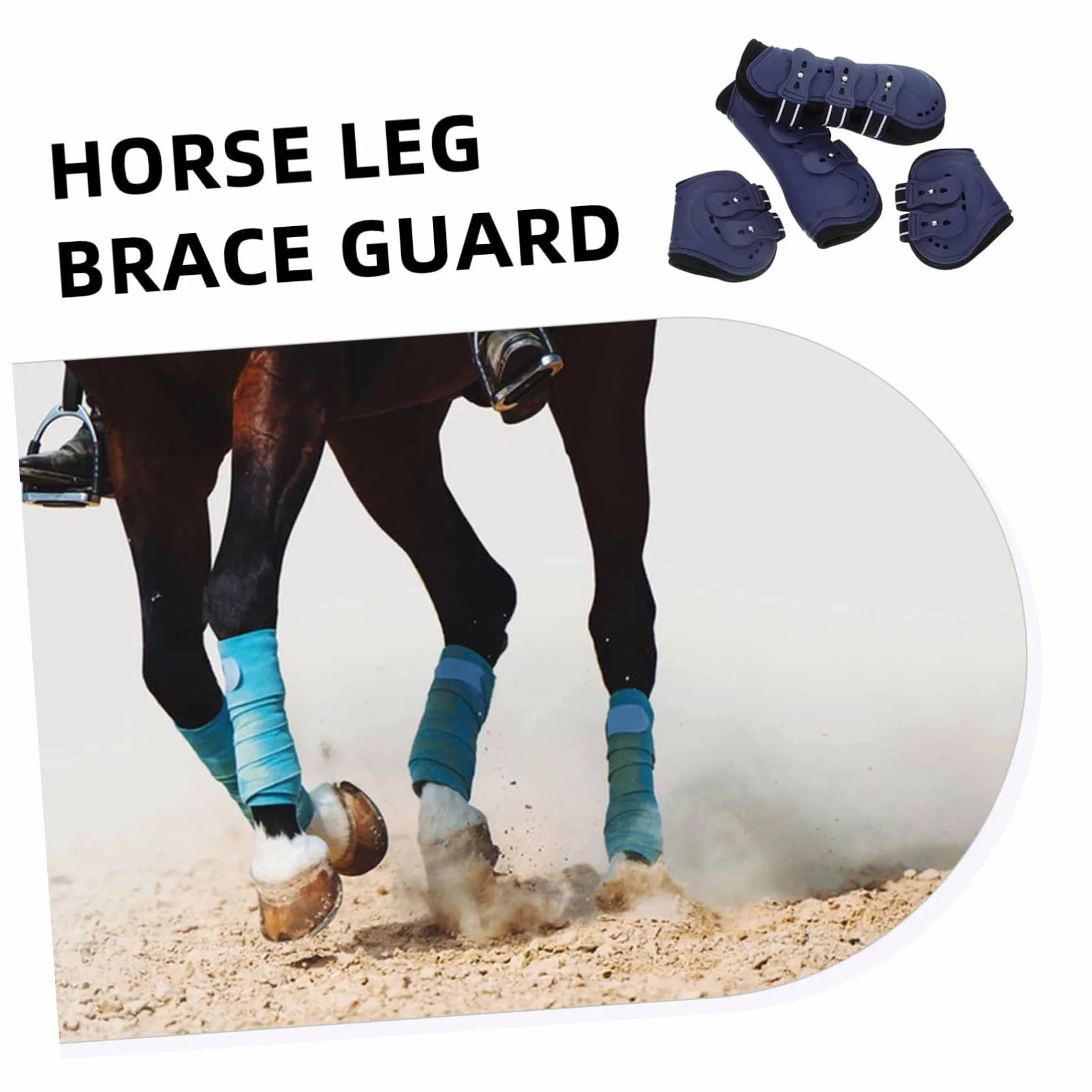Toddmomy 4piezas Botas De Tendón para Caballos Protección PU Delanteras y Traseras para y Paseos Diseño Ergonómico y Resistente