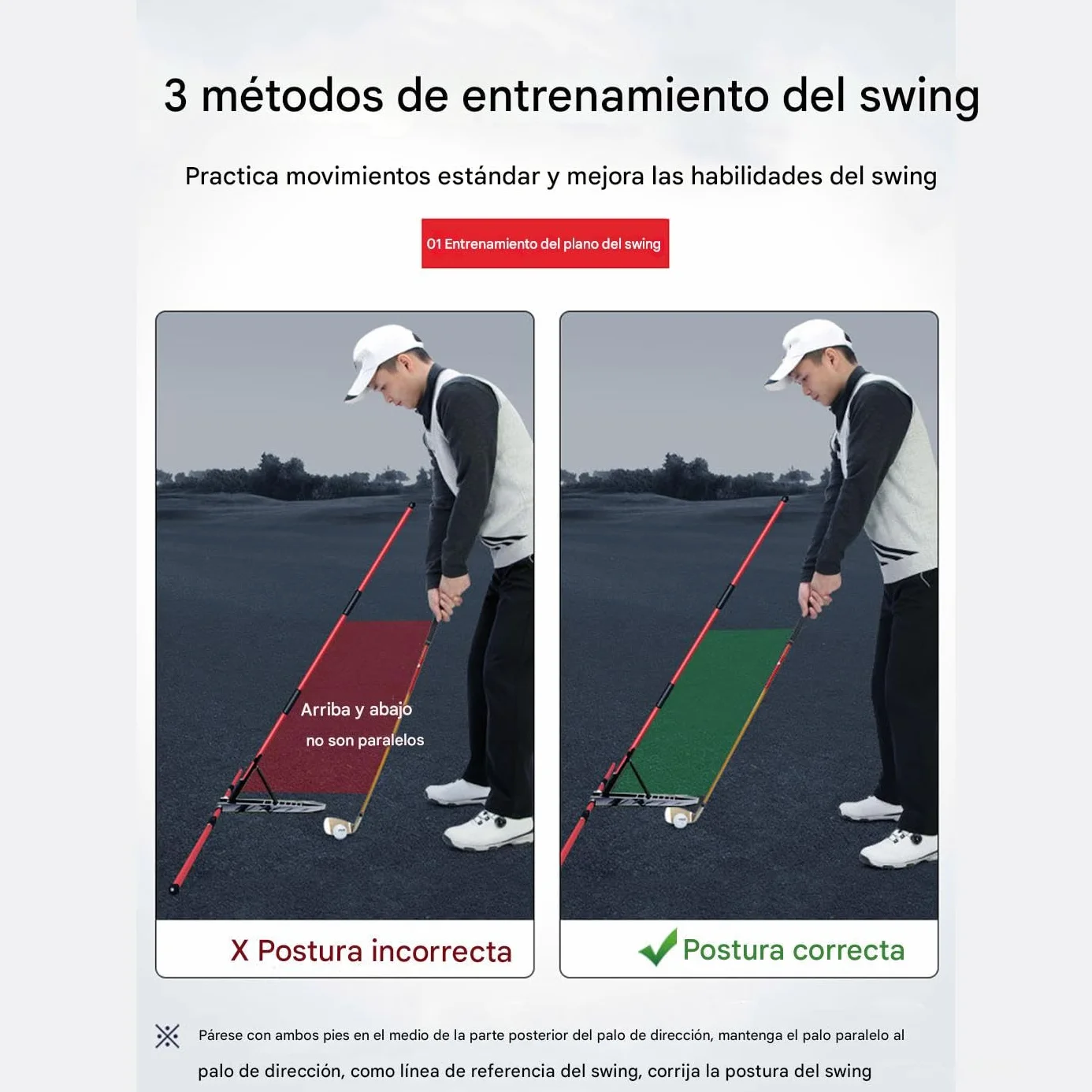 Varillas De Alineación Golf Soporte Portátil Multifuncional Entrenador De Swing Equipo De Entrenamiento Deportivo