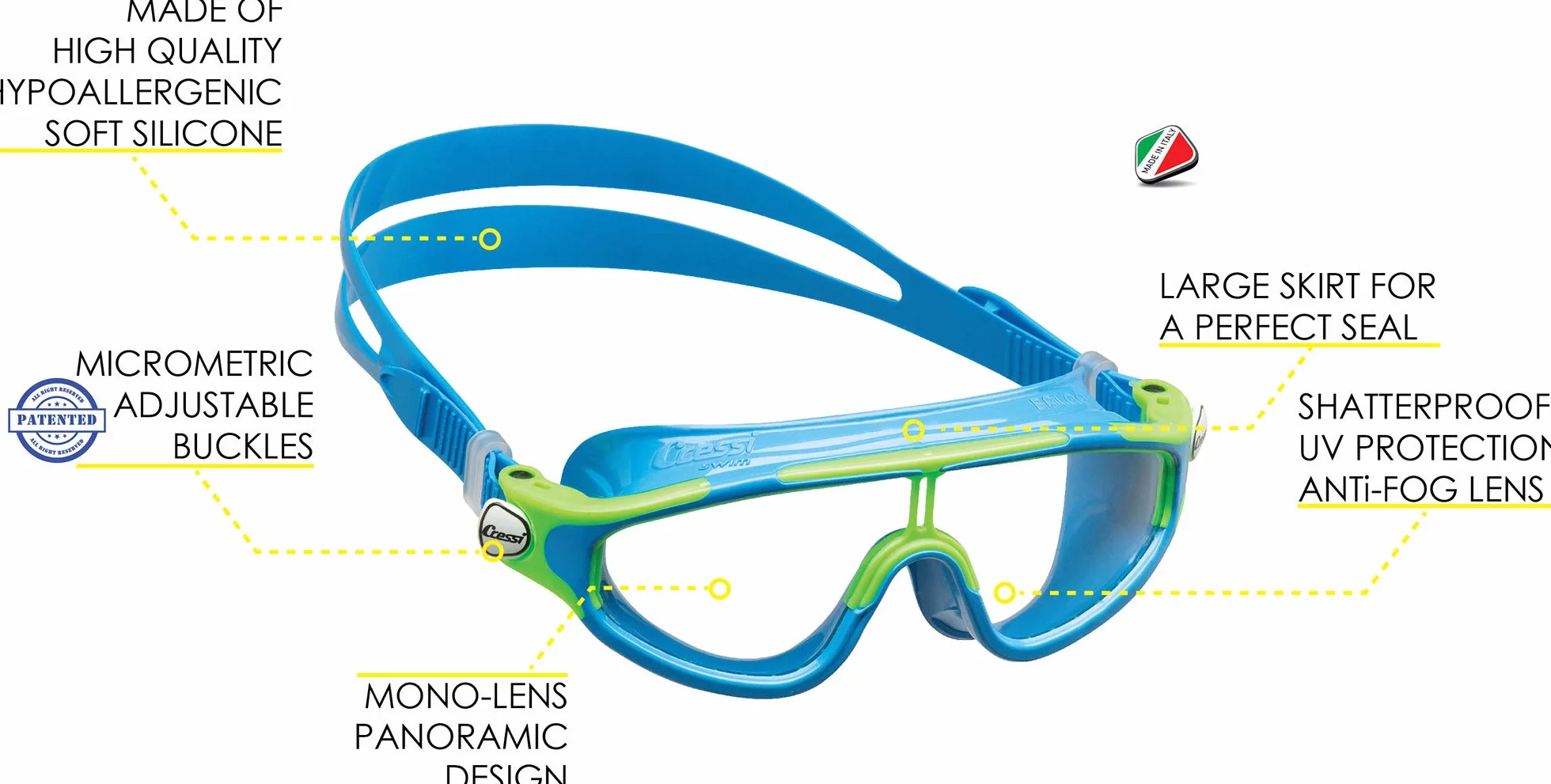 CRESSI Baloo Baloo King Goggles Junior Gafas Natación Piscina Snorkel
