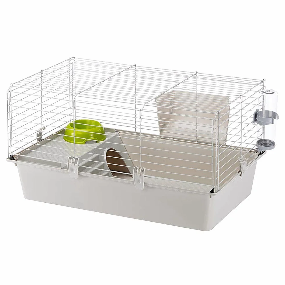 Ferplast Cavie - Jaula para cobayas y Conejos. La Jaula para Mascotas Incluye Todos los Accesorios para Empezar