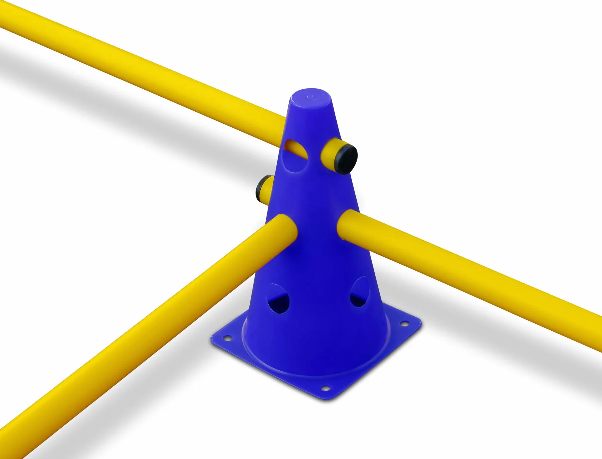 HAEST VINEX Juego de Vallas de Altura Regulable para Entrenamiento de Coordinación – Palos y Conos – Amarillo-Naranja