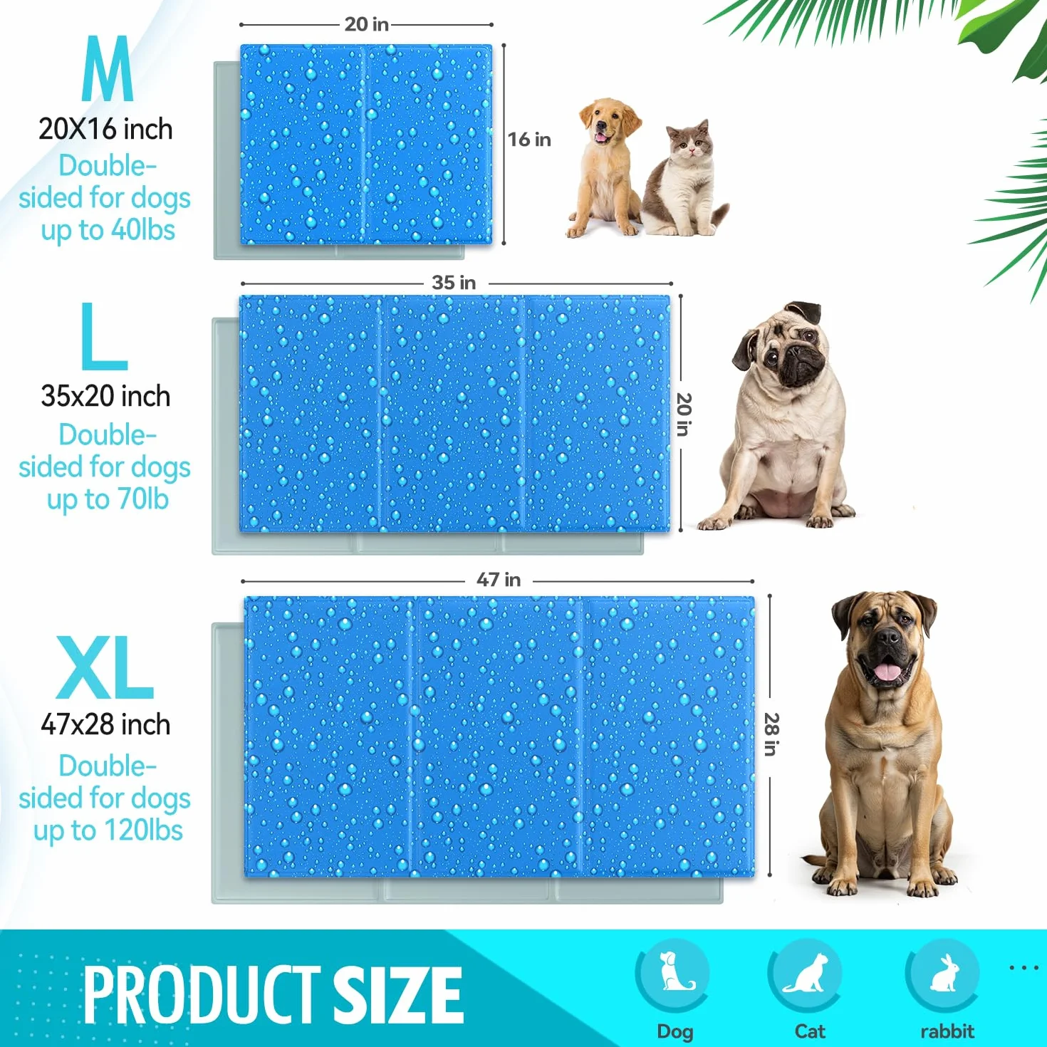 Zellar Alfombrilla Refrescante para Perros Gatos, Grande 90x50cm Manta Auto Refrigerante Perro, Gel No Tóxico Cama Refrescante Perro Gatos
