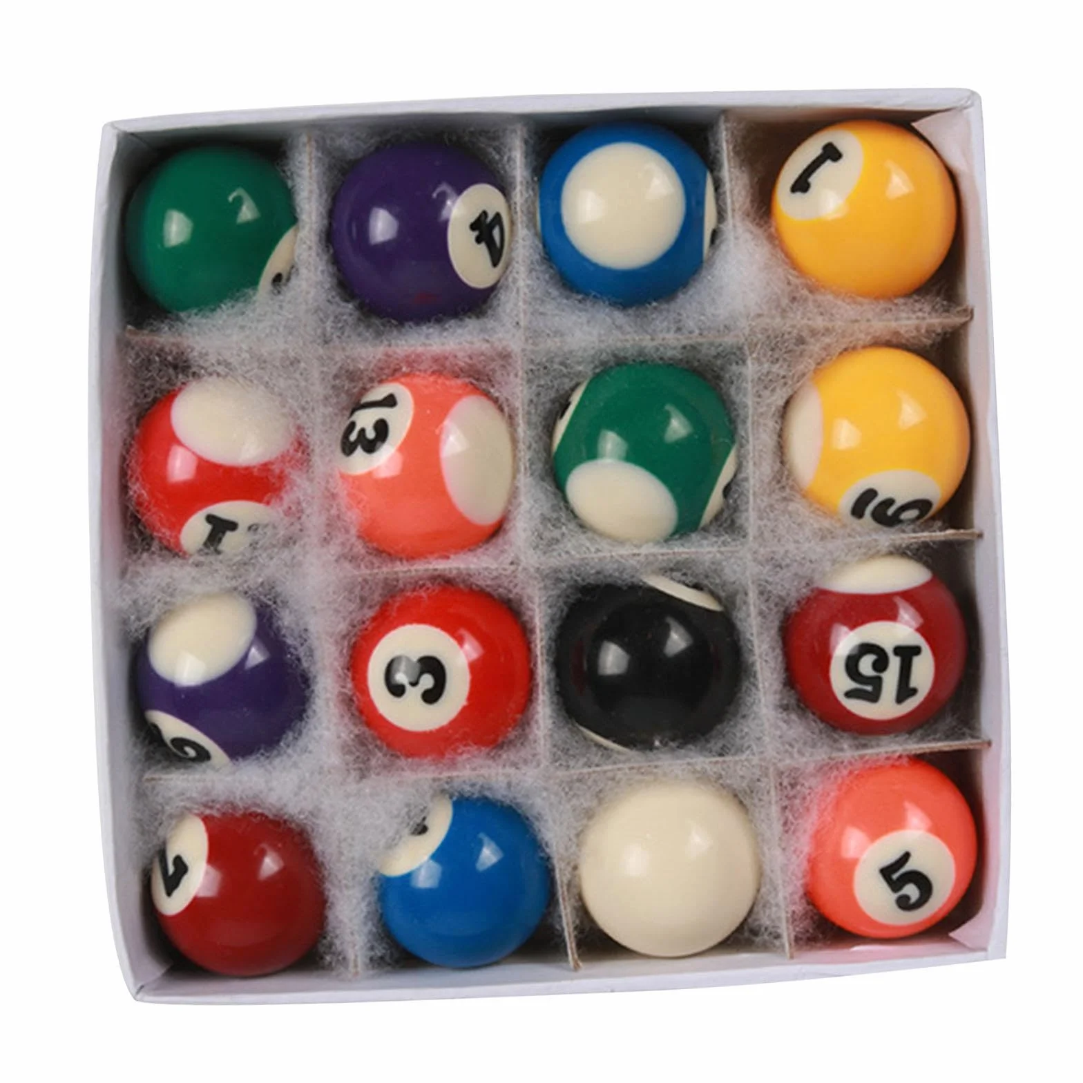 Mini Juego de Bolas de Billar 15 Bolas Numeradas 1 Bola Blanca Compacto Ligero