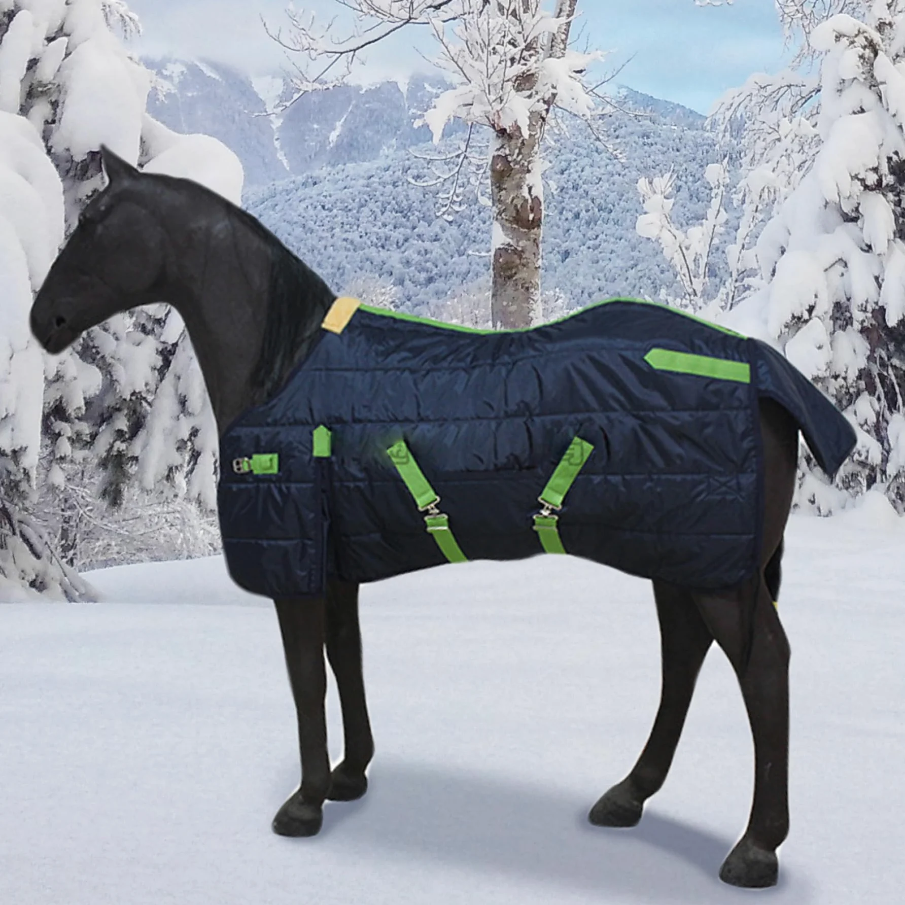 Manta para caballos, manta de invierno para caballos, 39 pulgadas, impermeable, de lujo, resistente al viento y cálida, espesa para invierno para mini, pony, potro, mantas