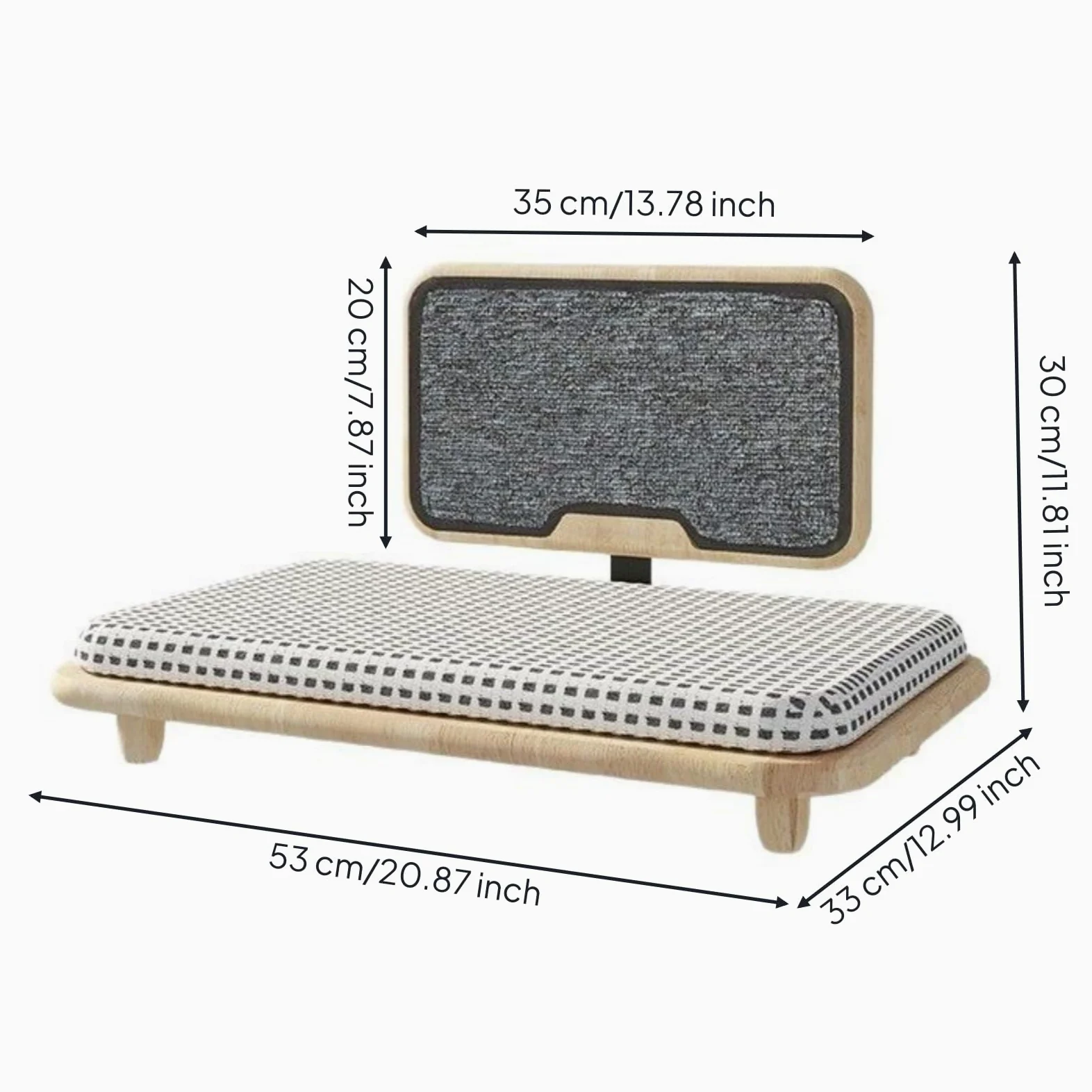 Gralara Cama con Rascador Seguro Mueble Reforzado para Dormitorio
