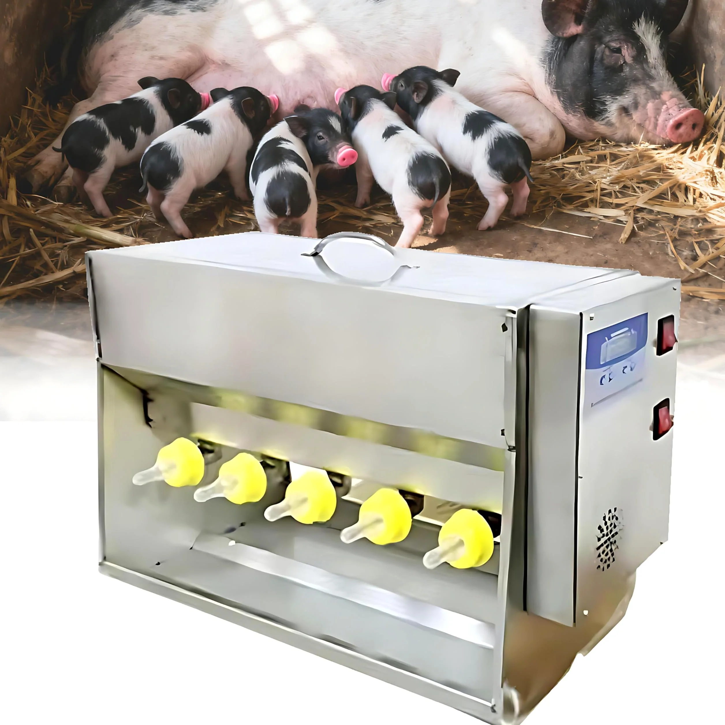 Alimentador automático de leche de cerdo, máquina de alimentación de acero inoxidable de gran capacidad 15L/20L para lechones, diseño duradero para una alimentación eficiente