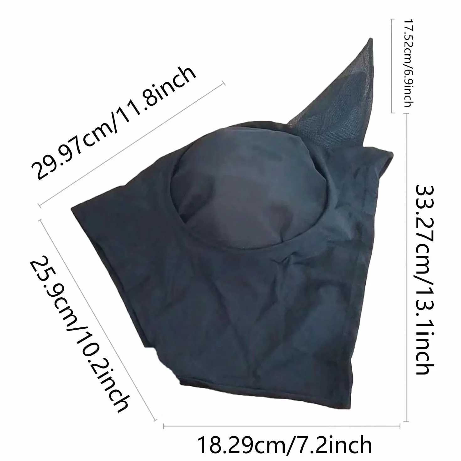 1 Máscaras Protectoras para Caballos con Cobertura Orejas, Tela Lycra Elástica, Repele Moscas e Insectos, Protección Solar Equina, Malla Transpirable y Suave