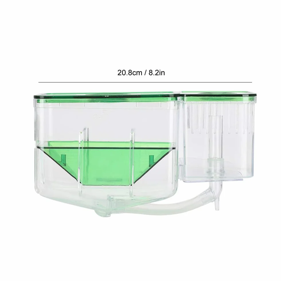 Caja de cría para acuarios Caja de cría de Peces de Doble Capa Caja de Aislamiento Incubadora de cría de alevines Incubadora de Aislamiento Segura para acuarios