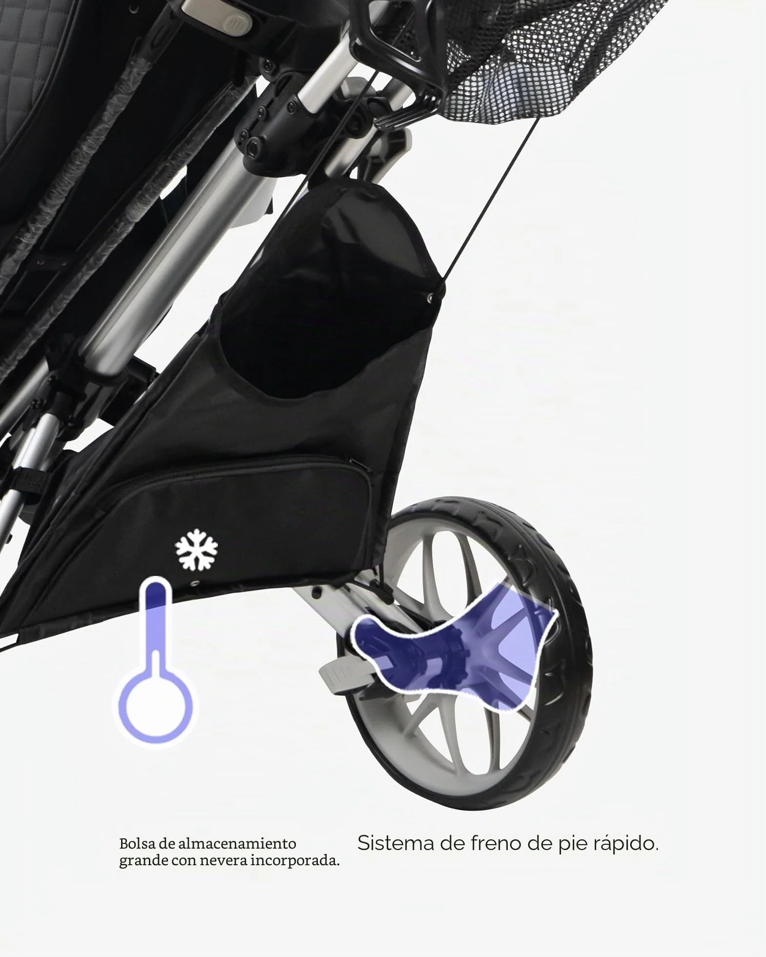 Caddytek CaddyLite EZ Fold Version 8 Carrito de Golf 3 Ruedas Plegable Ligero