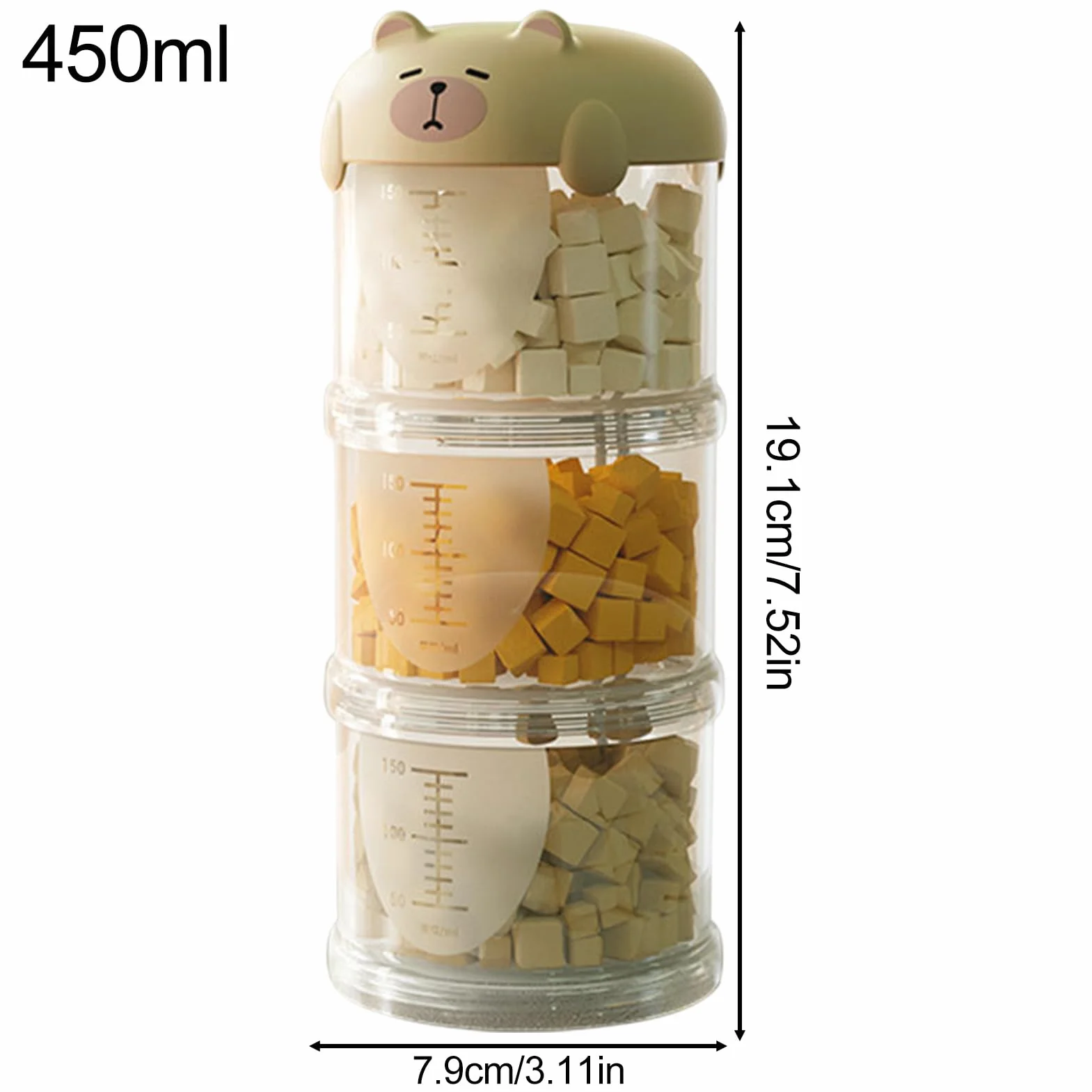 Almacenamiento de golosinas para perros, pequeño recipiente portátil para golosinas, tarro de galletas decorativo apilable, diseño conveniente para despensa de cocina, uso en viajes al aire