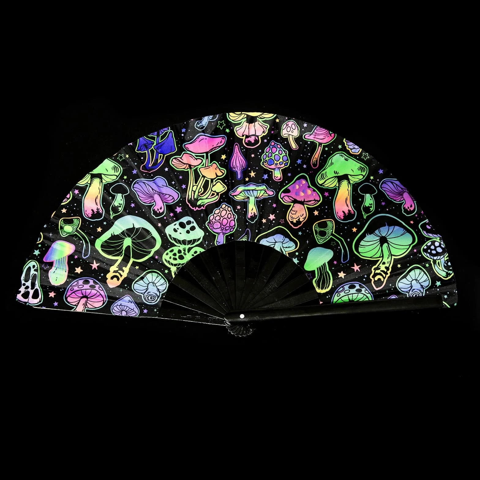 Abanico de mano Rave de bambú plegable estilo chino para fiestas, bailes y regalos