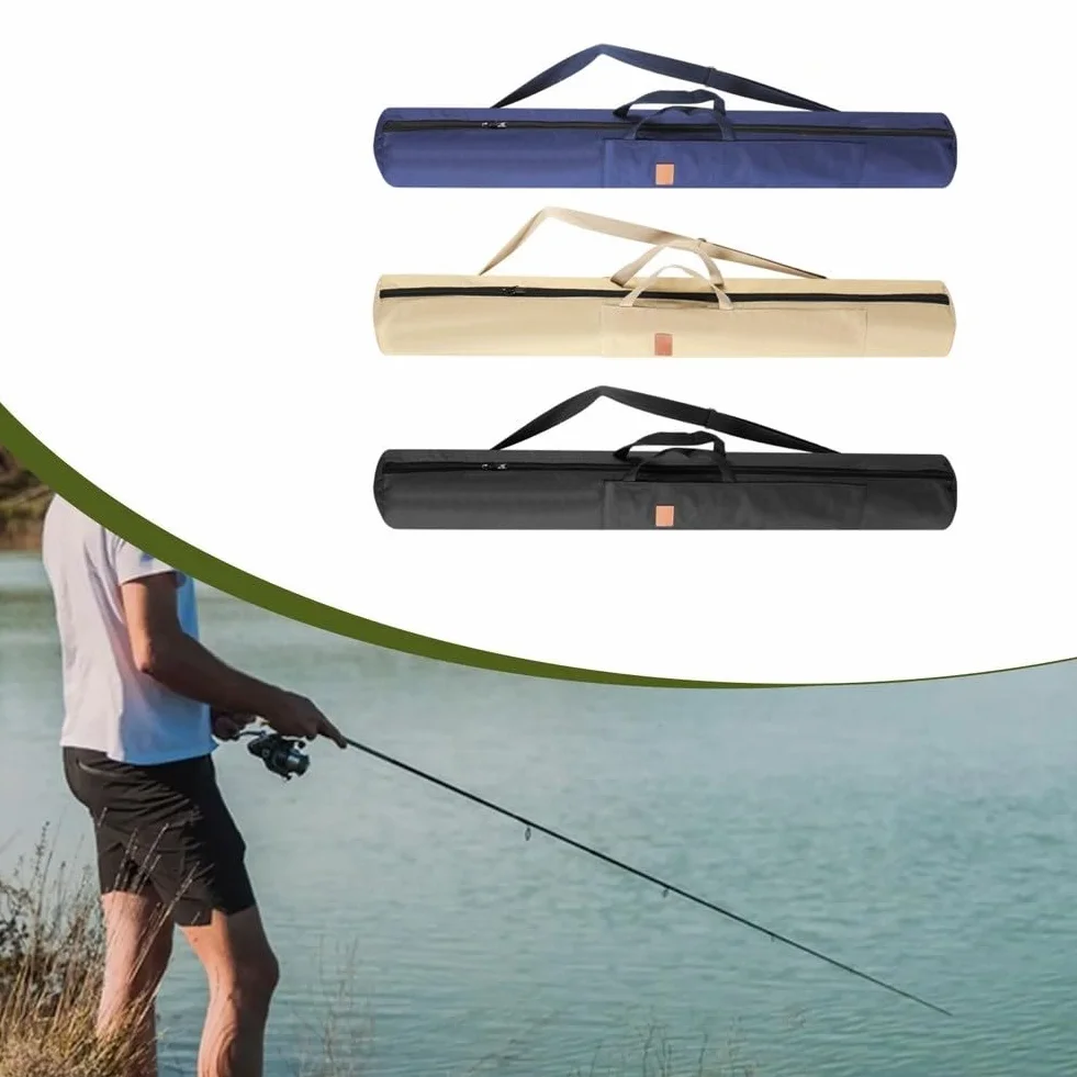 Bolsa de almacenamiento para caña de pescar 120 cm plegable lona resistente intemperie