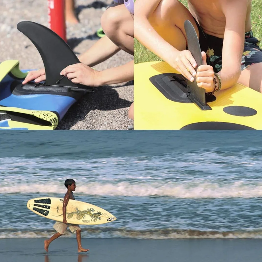 Aletas de Tabla de Su-RF Reforzadas de Liberación Rápida, 9 Pulgadas Removible Universal Quilla Paddle Surf