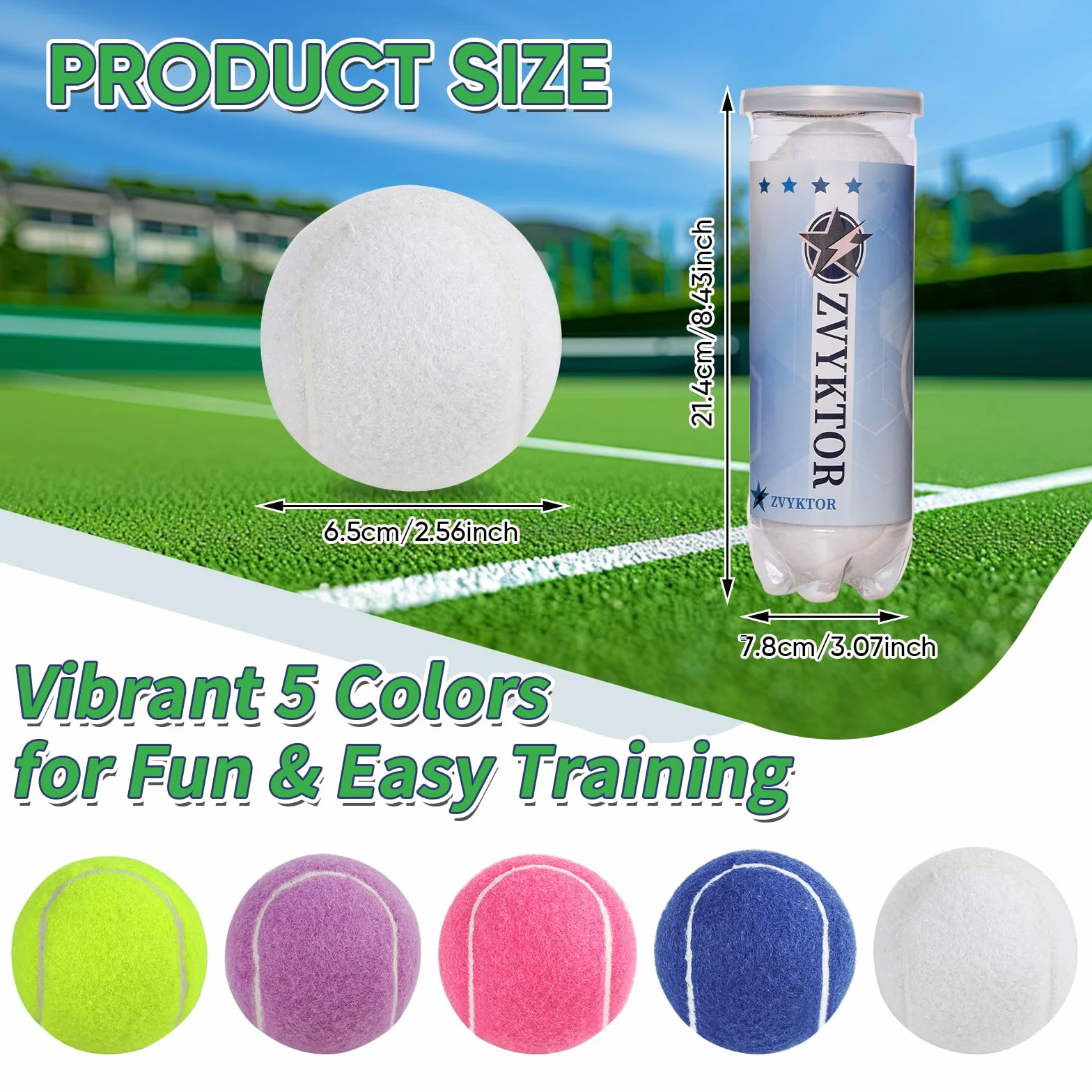 Pelotas de tenis entrenamiento principiantes duraderas buen rebote paquete 3/4