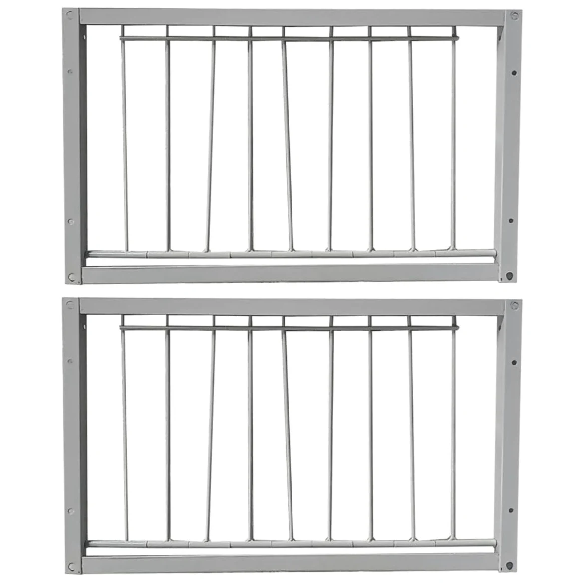 Puerta para Jaula de Pájaros de Hierro Reforzada Diseño Encriptado, Color Blanco, Paquete de 2 Piezas, Adecuado para Casetas de Aves y Suministros para Jaulas
