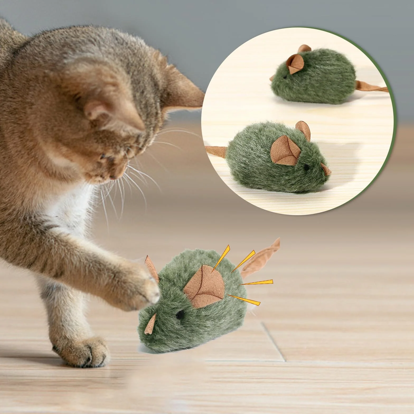 2 piezas gatos juguetes gatitos juguetes interactivos para gatos, ratón eléctrico para gatos, juguete de felpa, ratón, juguete de gatito, juguete para gatos, juguete para gatos, ratón eléctrico de