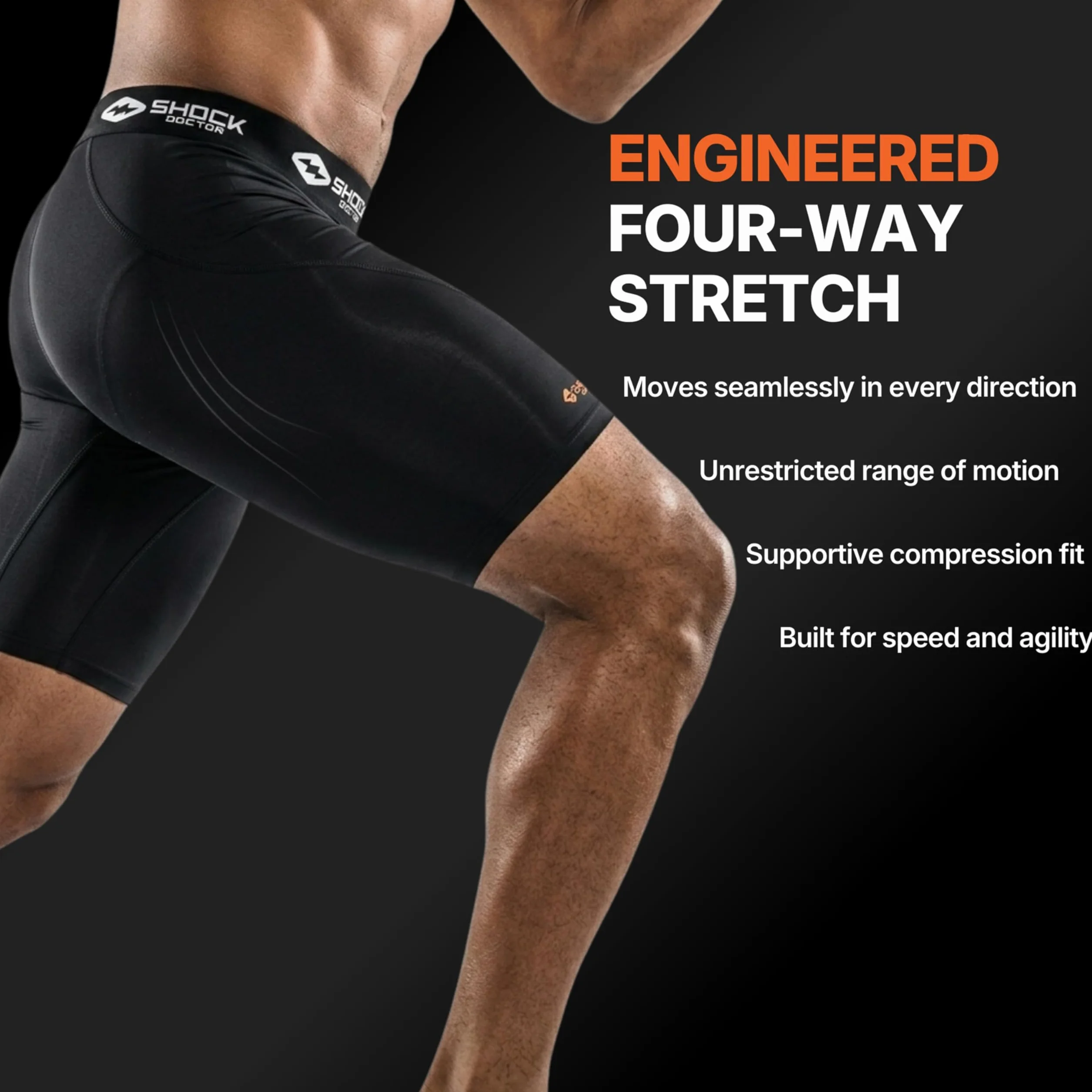 Shock Doctor Core Compression Bioflex Cup Pantalones Cortos Hombre