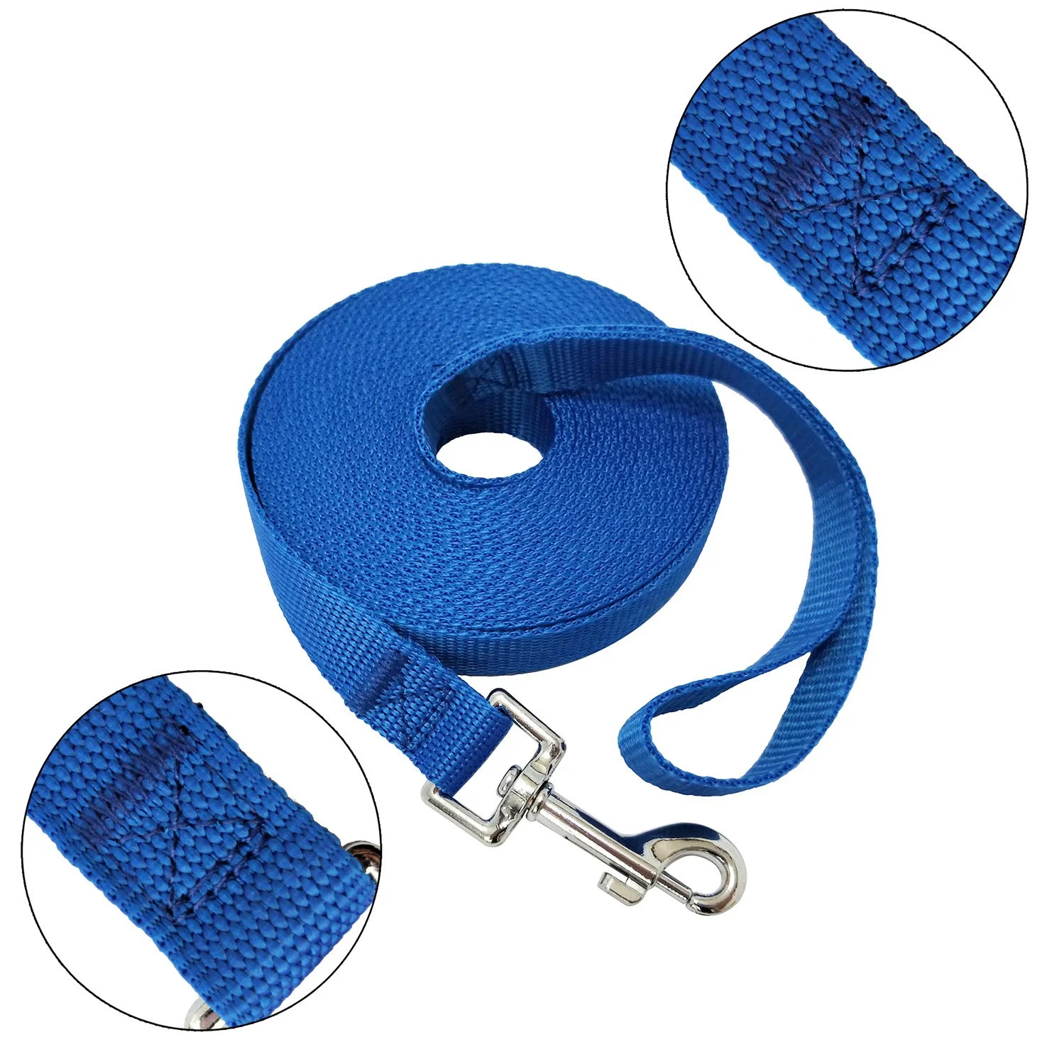 Correa de Nailon para Perros pequeños, medianos y Grandes, de 15 pies, 30 pies, 50 pies y 50 pies de Largo, Correa para Perro o Cachorro para Entrenamiento de obediencia, Acampada