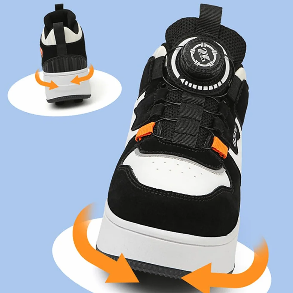 ENEN Zapatos con Ruedas Zapatillas para Niños y Niñas, Exterior Patinaje Multifuncionales Dos Estilos
