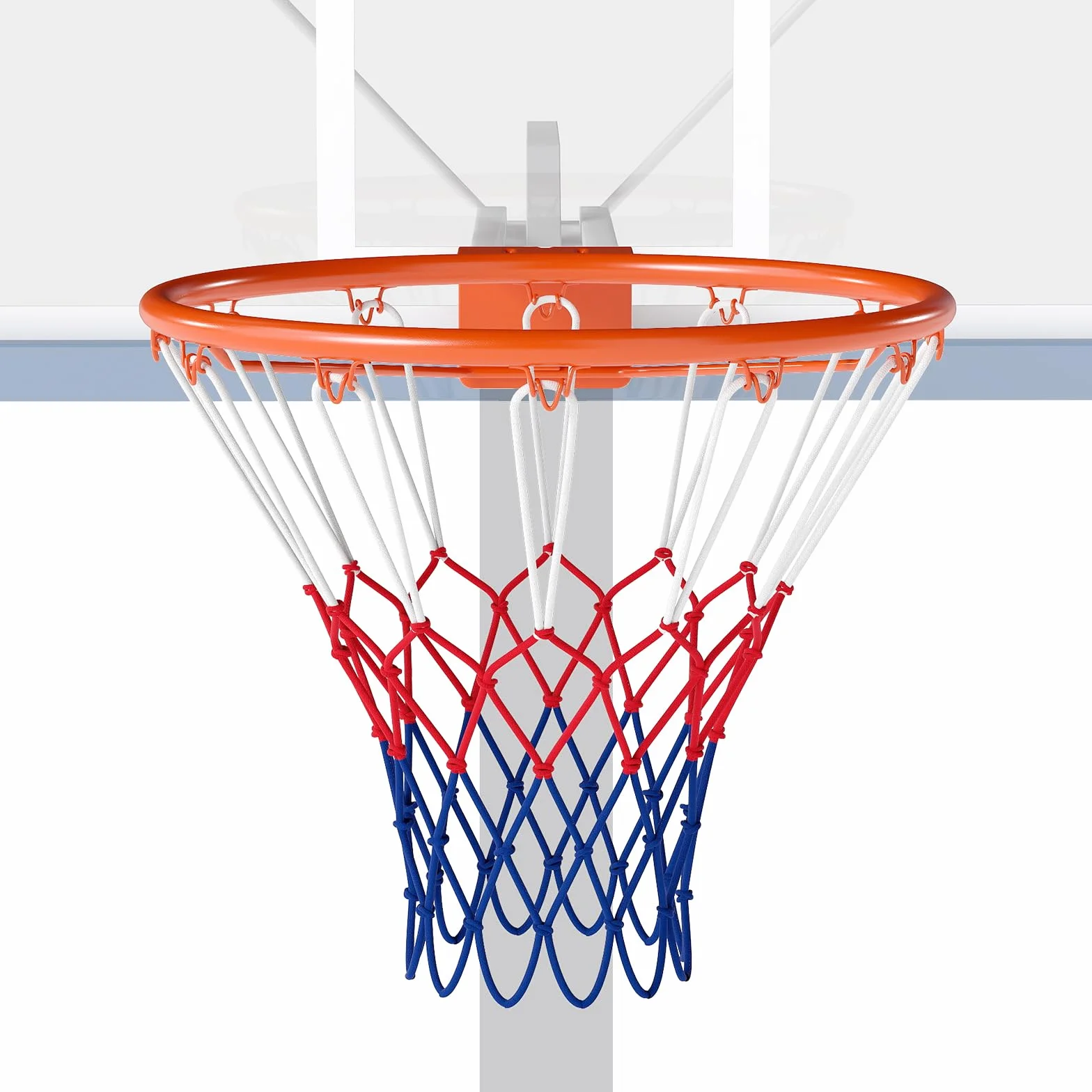 LIFEZEAL Canasta de baloncesto 45 cm diámetro montaje pared aro sólido hueco soporte red interior exterior