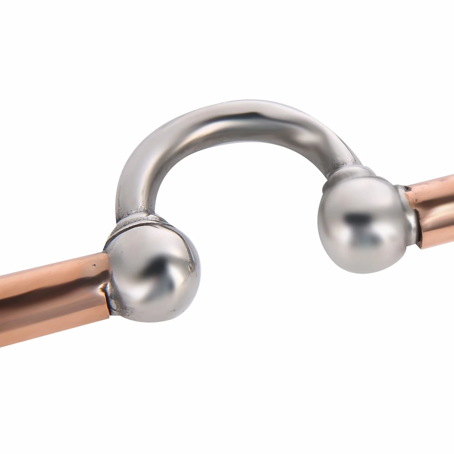 KIMISS Happy Mouth Roller Broca de Espesor de Acero Inoxidable Rodillo de Broca de Boca Suelta para Caballo - Anillos de Acero Inoxidable Duraderos