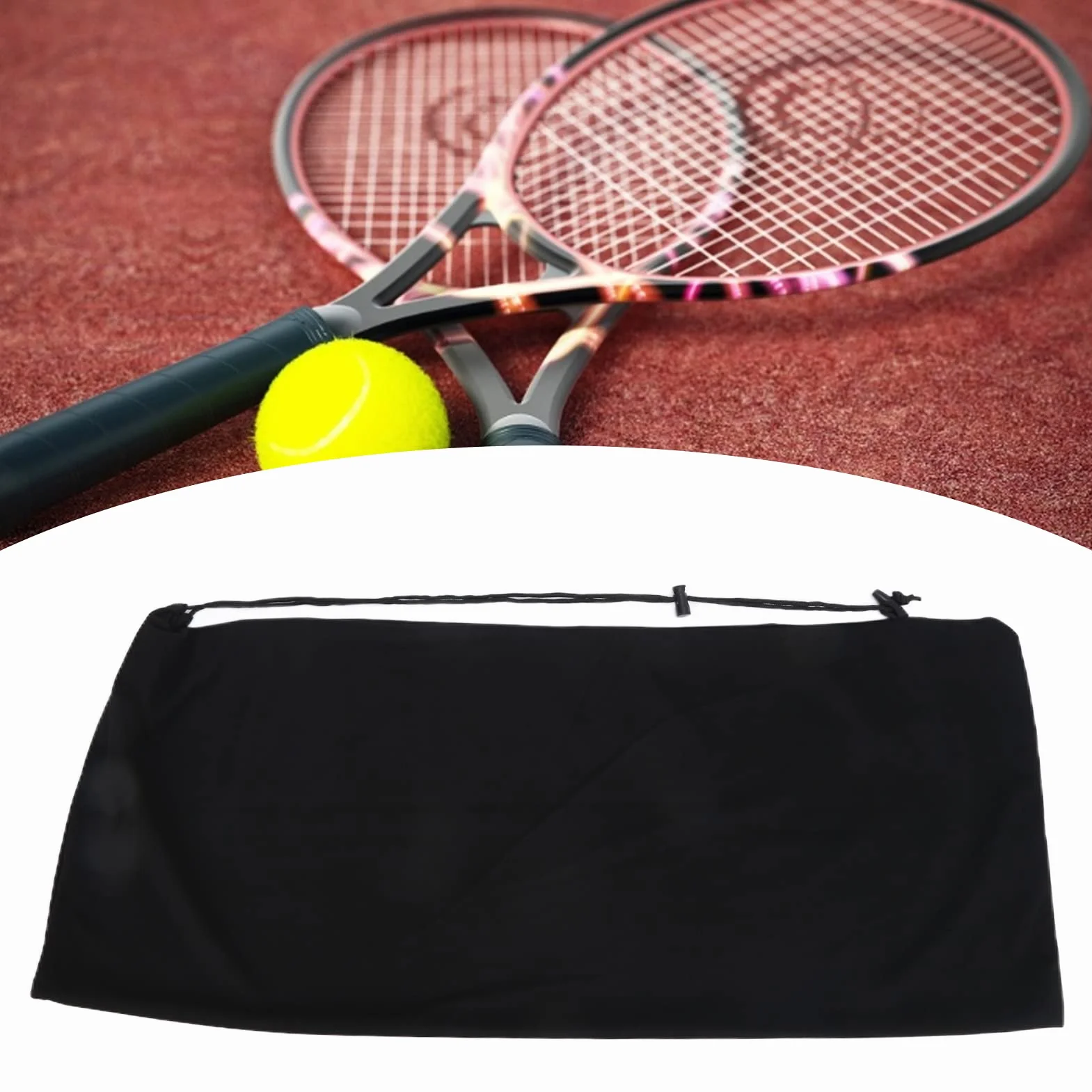 Bolsa Terciopelo para Raquetas Tenis, Funda Protectora Bandolera Ligera